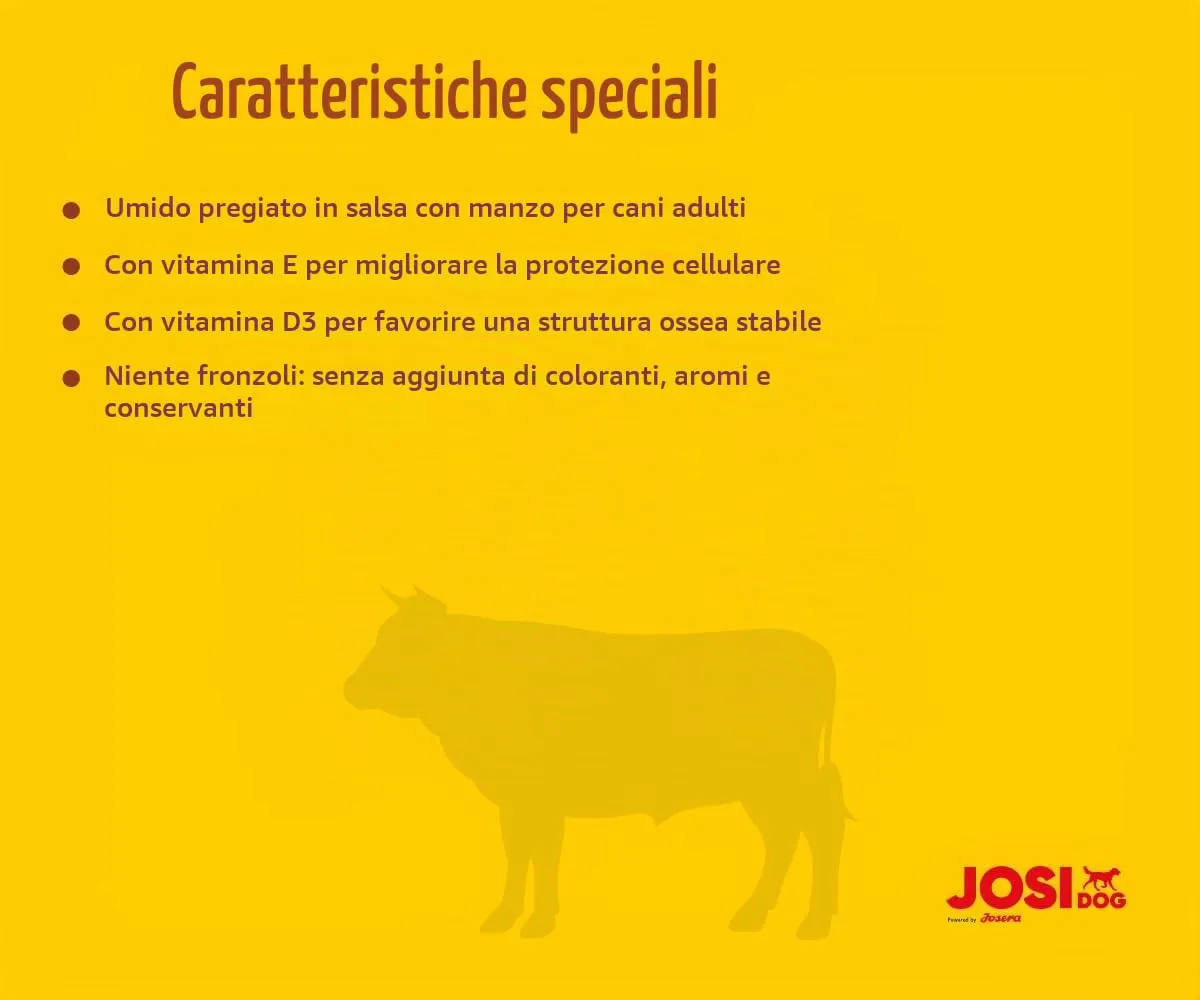 JosiDog Manzo in salsa per cani adulti, 12 x 415 g - immagine 4