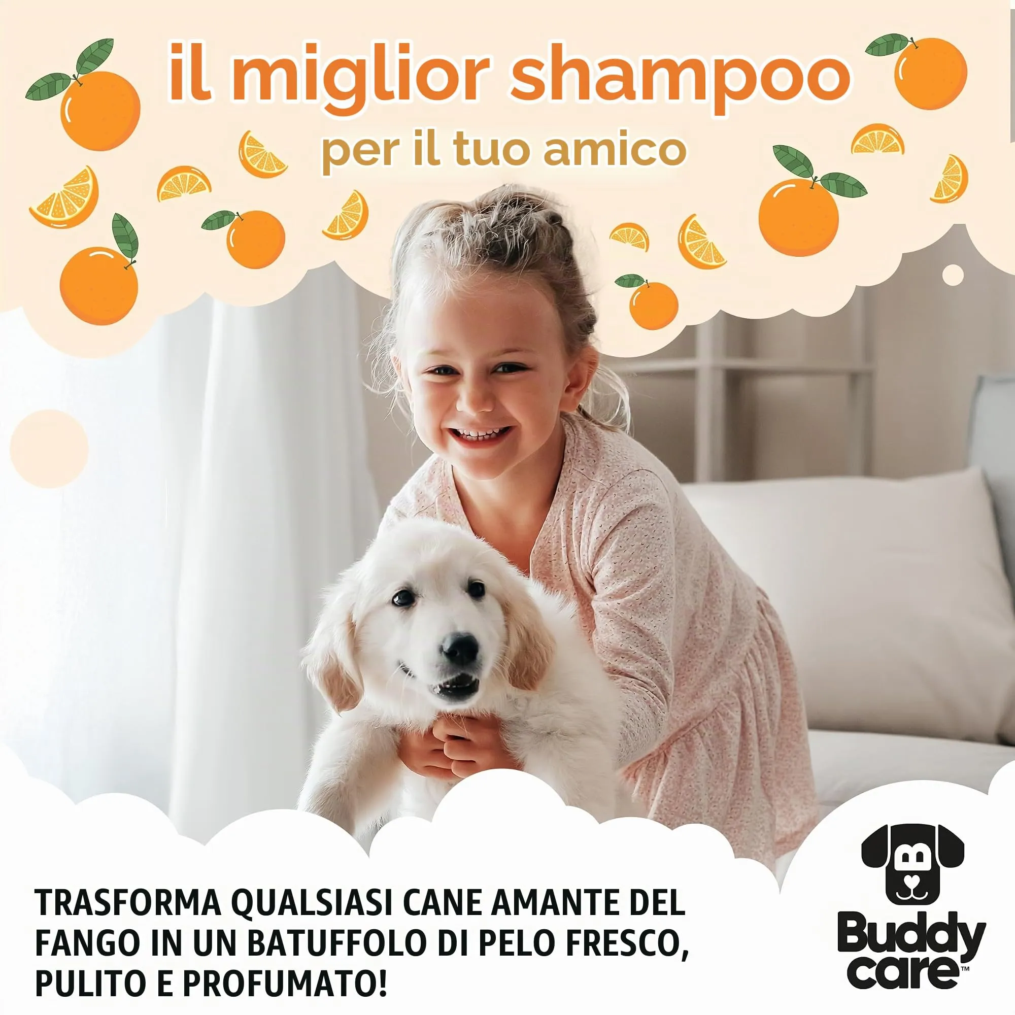Buddycare Shampoo per cani all'arancia con Aloe Vera e Pro-Vitamina B5, 500 ml - immagine 7