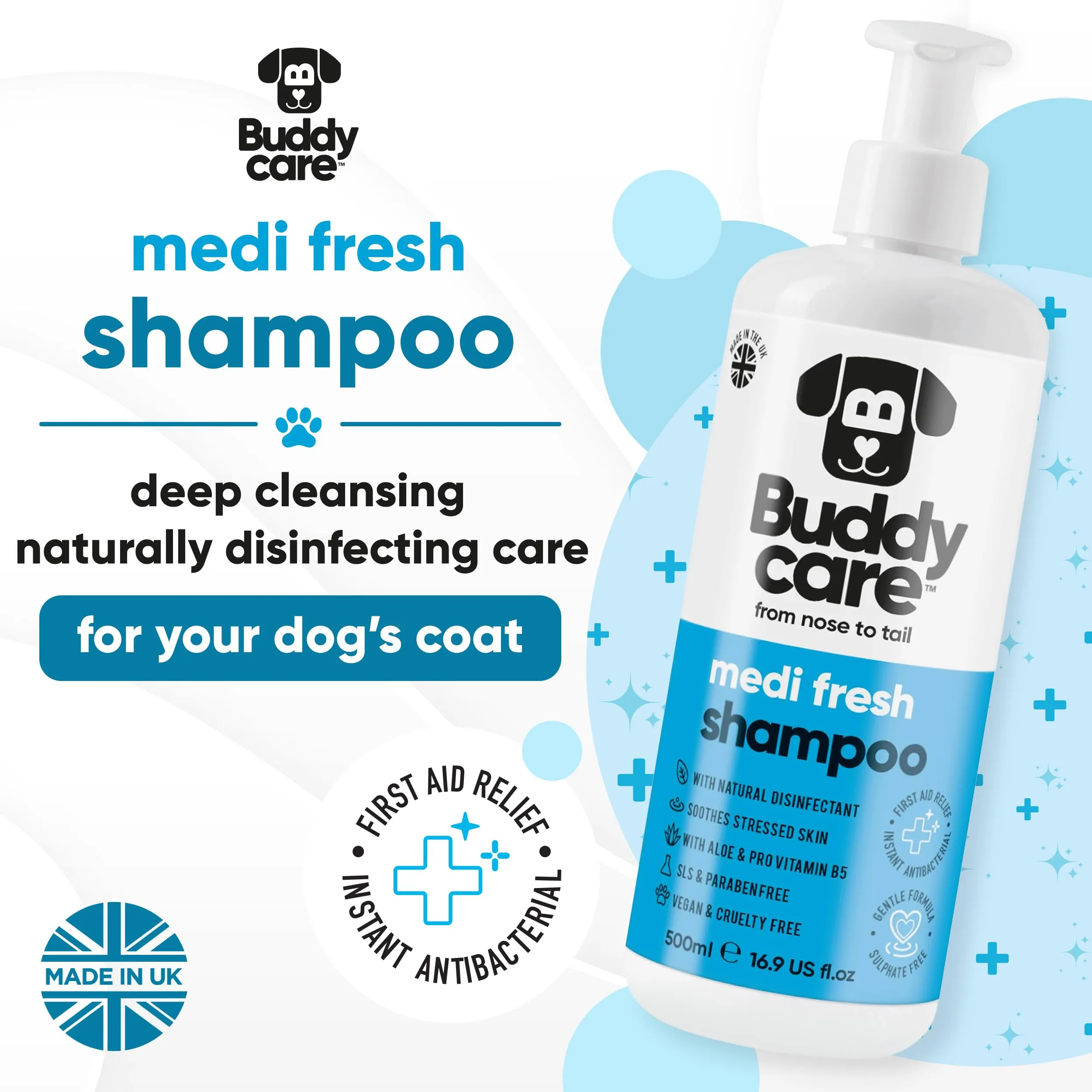 Buddycare Shampoo Medi Fresh per Cani, 500 ml - immagine 2