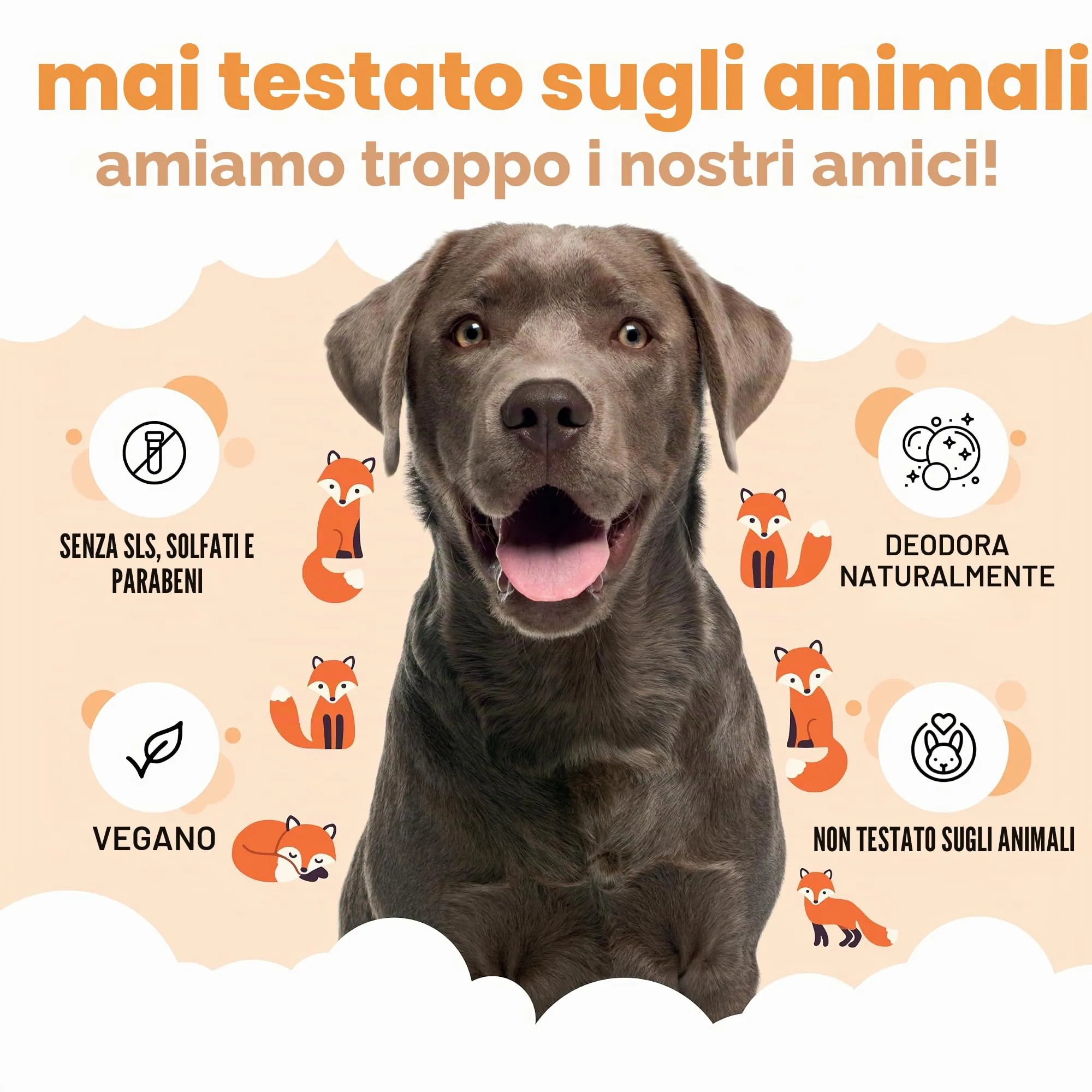 Buddycare Shampoo per cani Fox Poo, Formula vegana per pelli pruriginose e sensibili (500 ml) - immagine 5