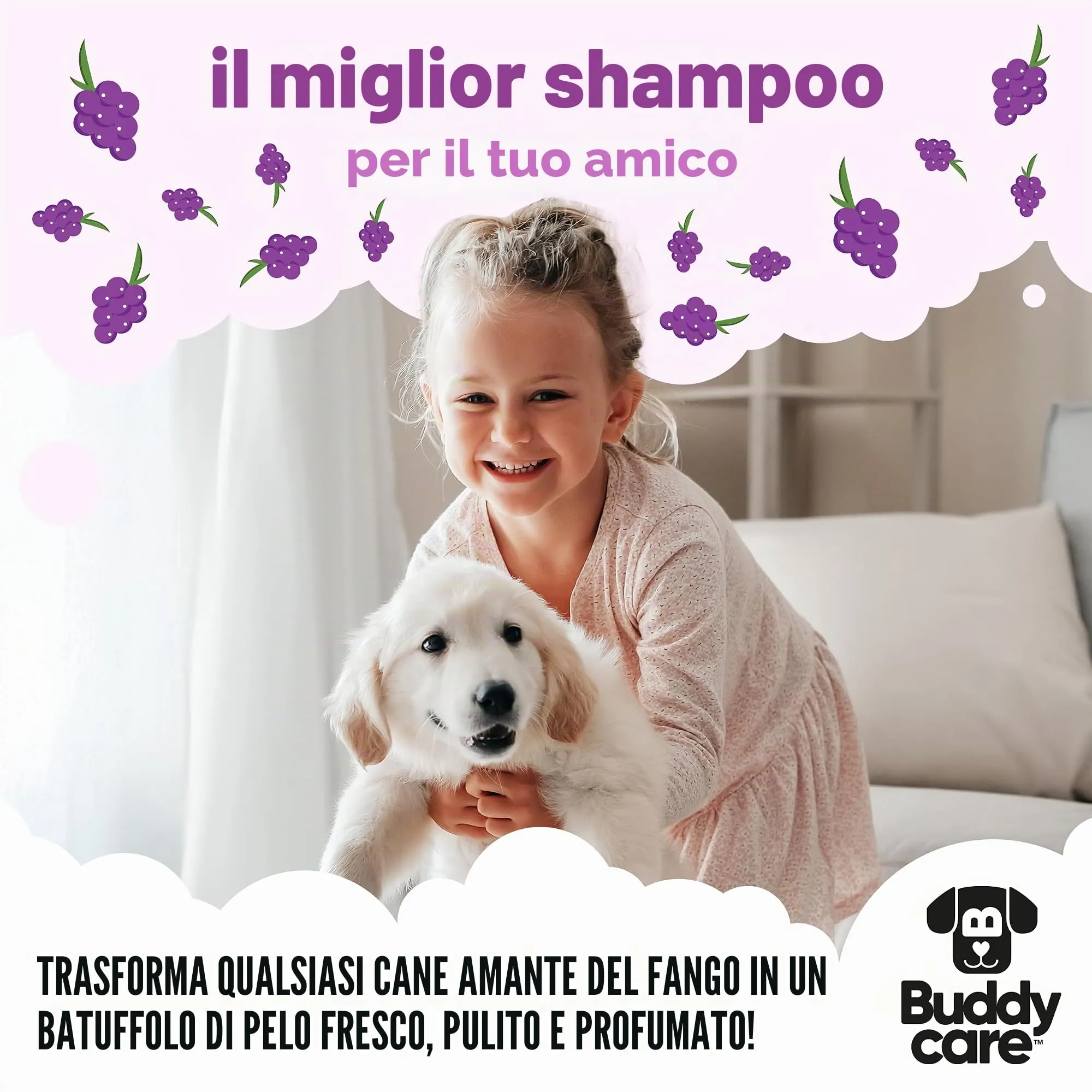 Buddycare Shampoo per cani, Grape, 500 ml - immagine 7