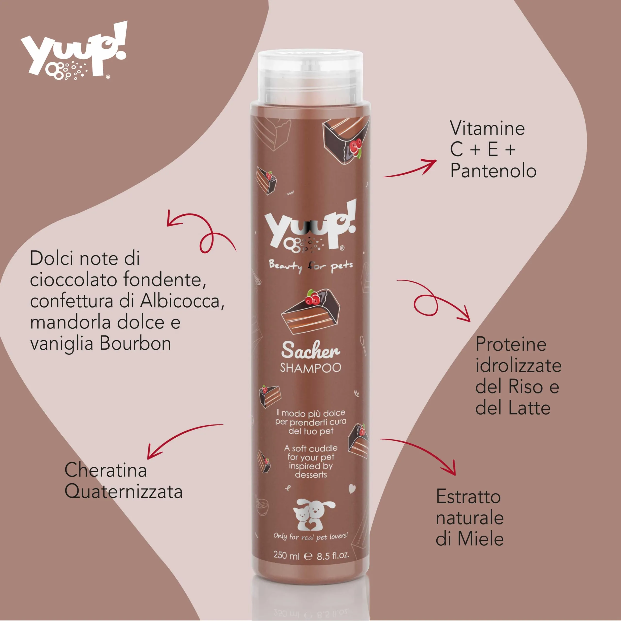 Yuup Sacher Shampoo per Cani e Gatti, 250 ml - immagine 2