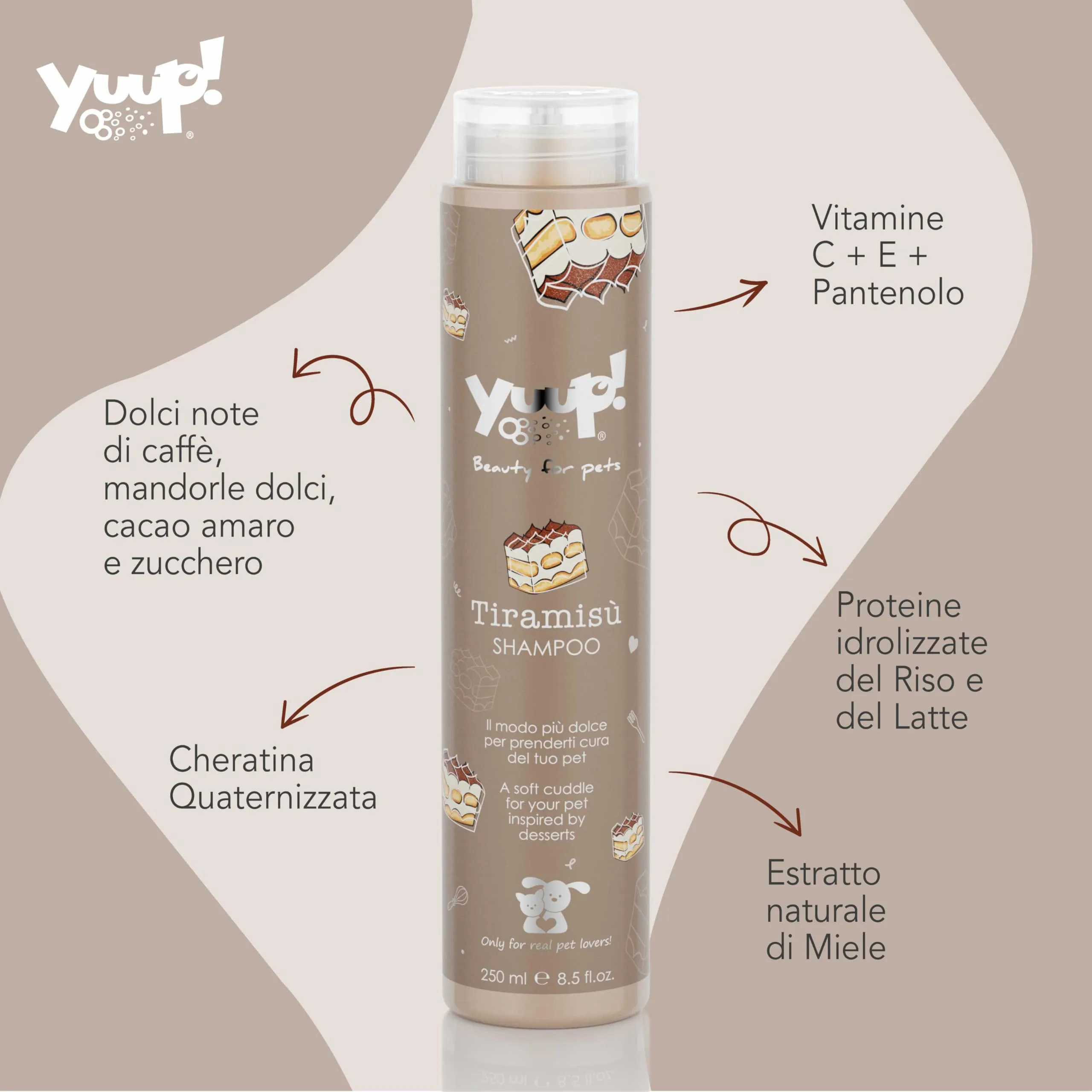 Yuup Tiramisù Shampoo for Dogs and Cats, 250 ml - immagine 2