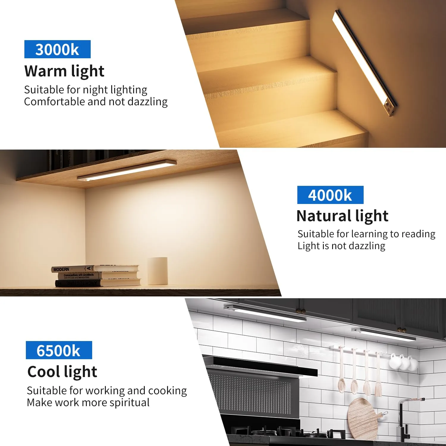 OUILA Luce Armadio LED con Sensore di Movimento, 41cm 2Pcs, GLS-C018 - immagine 4