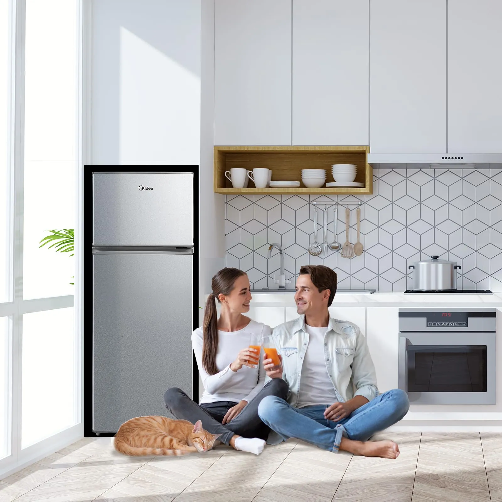 Midea Frigo Doppia Porta 204L Compressore Inverter MERT210FGE50 - immagine 8