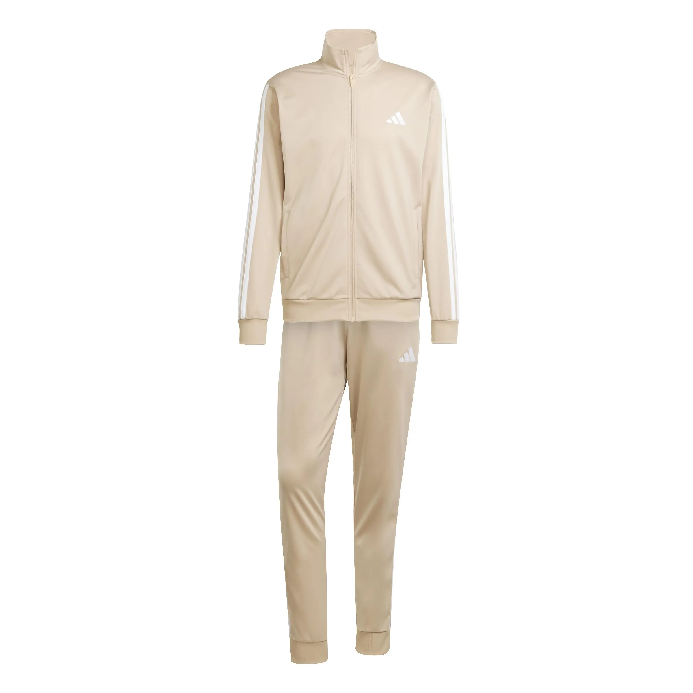 adidas Sportswear Basic 3 Stripes Tricot Tracksuit, Magic Beige/White, M - immagine 1