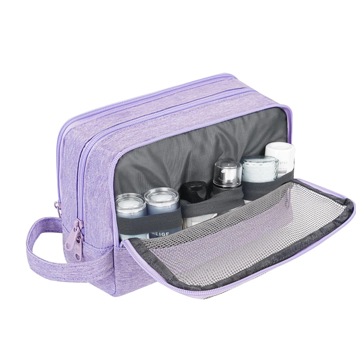 WANDF Borsa da toilette per uomo e donna (A-Denim Pure Purple) - immagine 4