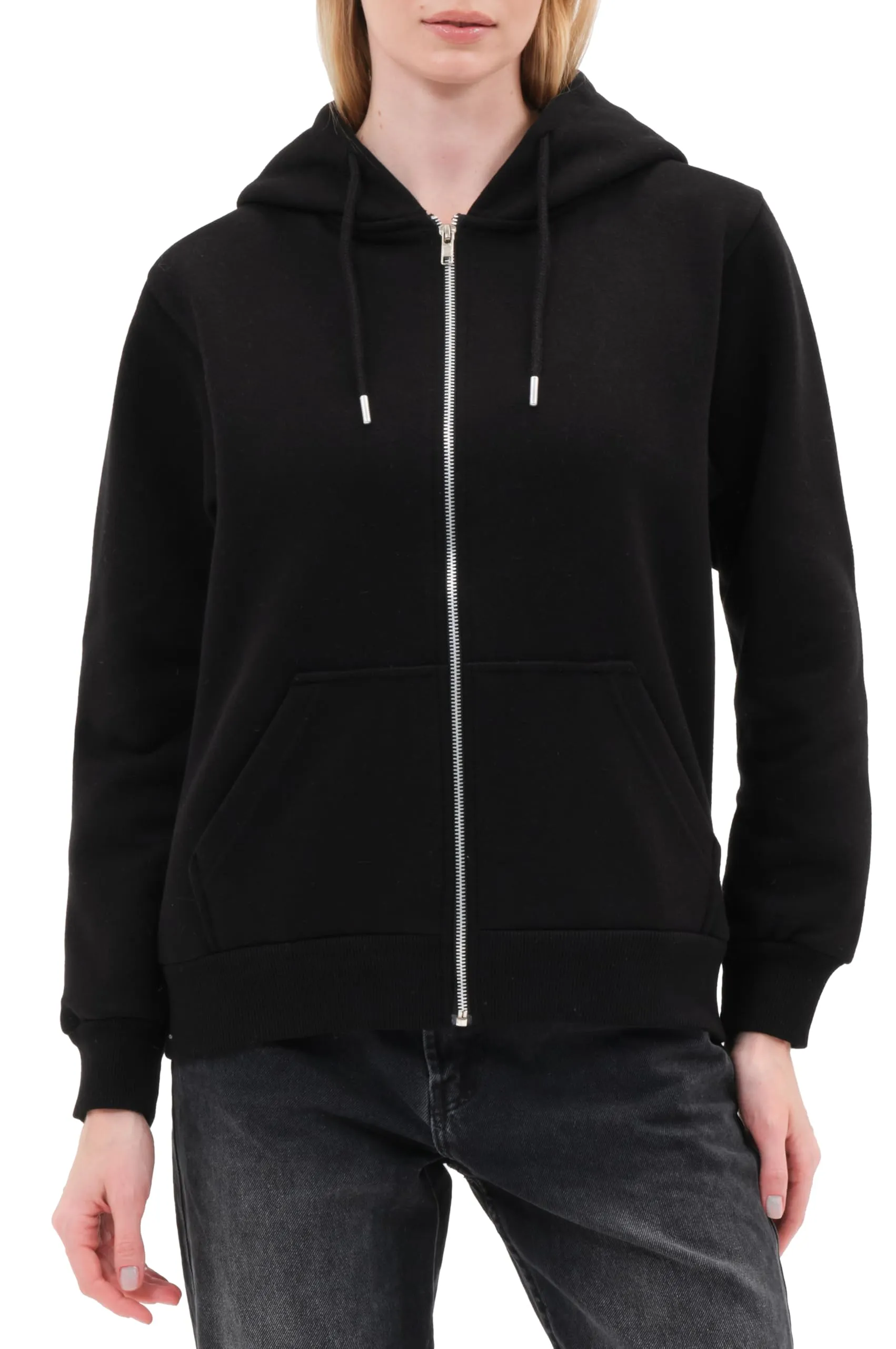Smith & Solo Felpa con cappuccio da donna in cotone slim fit - immagine 1