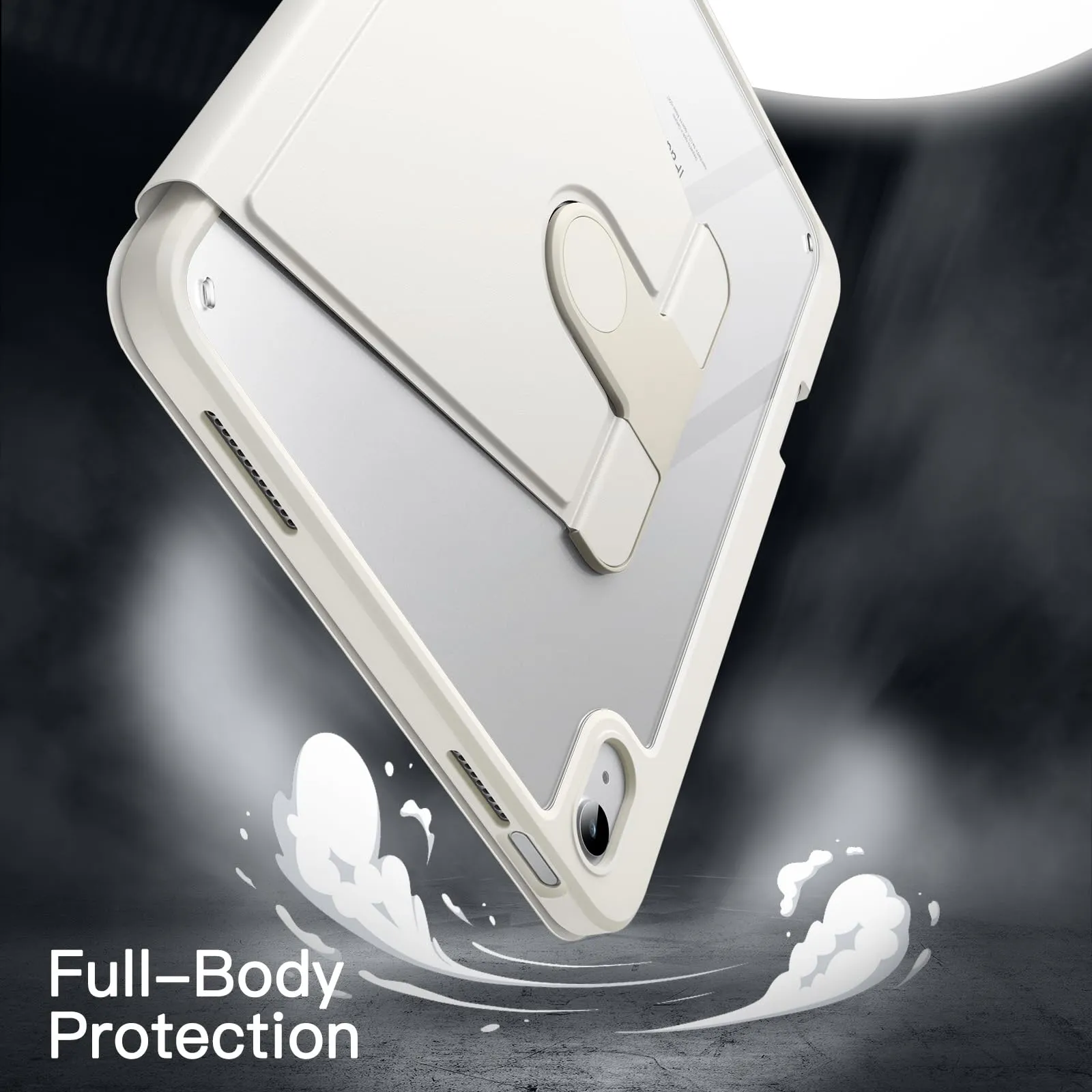 JETech Custodia Girevole per iPad 11ª/10ª Gen, Bianco - immagine 4