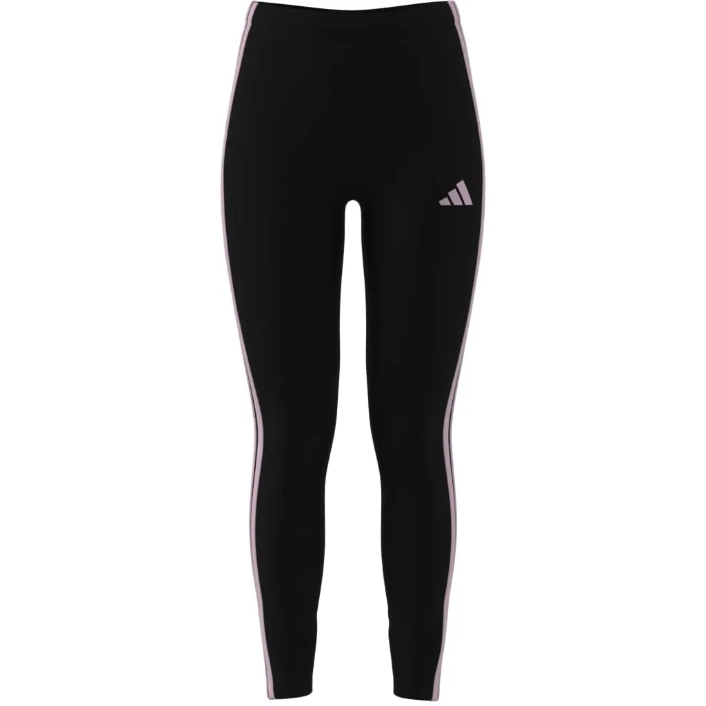 adidas Essentials 3-Stripes Cotton Leggings Tights, Black/Clear Pink, M - immagine 7