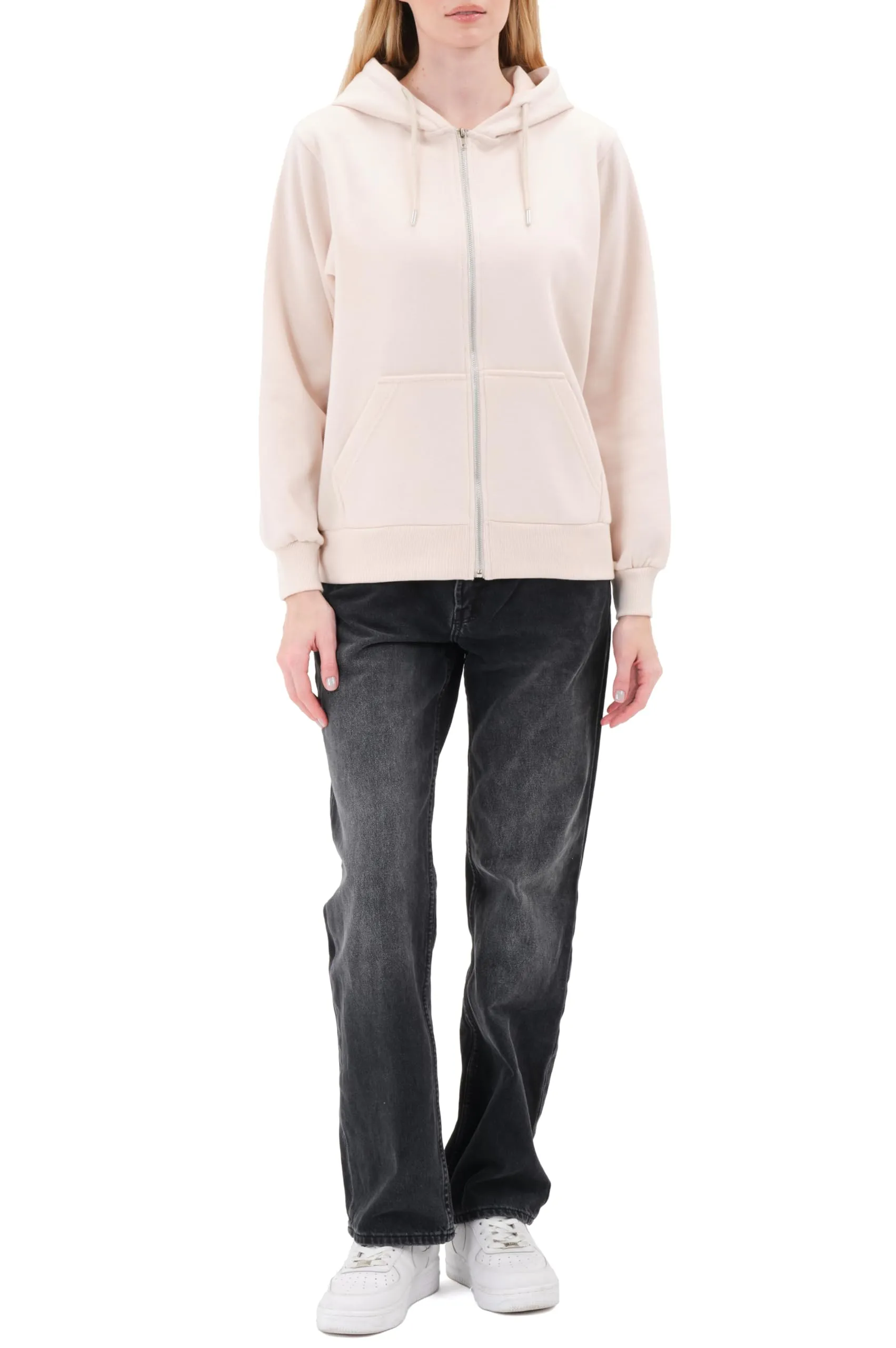 Smith & Solo Felpa da donna con cappuccio in cotone e poliestere, slim fit - immagine 6