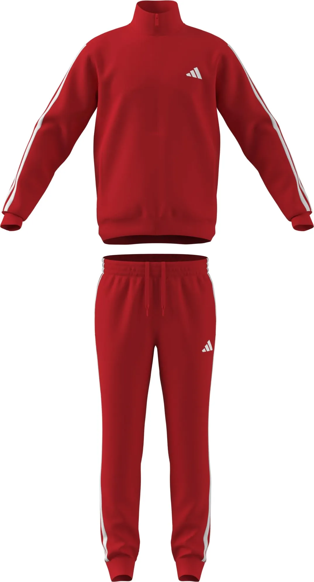 adidas Sportswear Basic 3 Stripes Tricot Tracksuit, Pure Ruby/White, XL - immagine 7