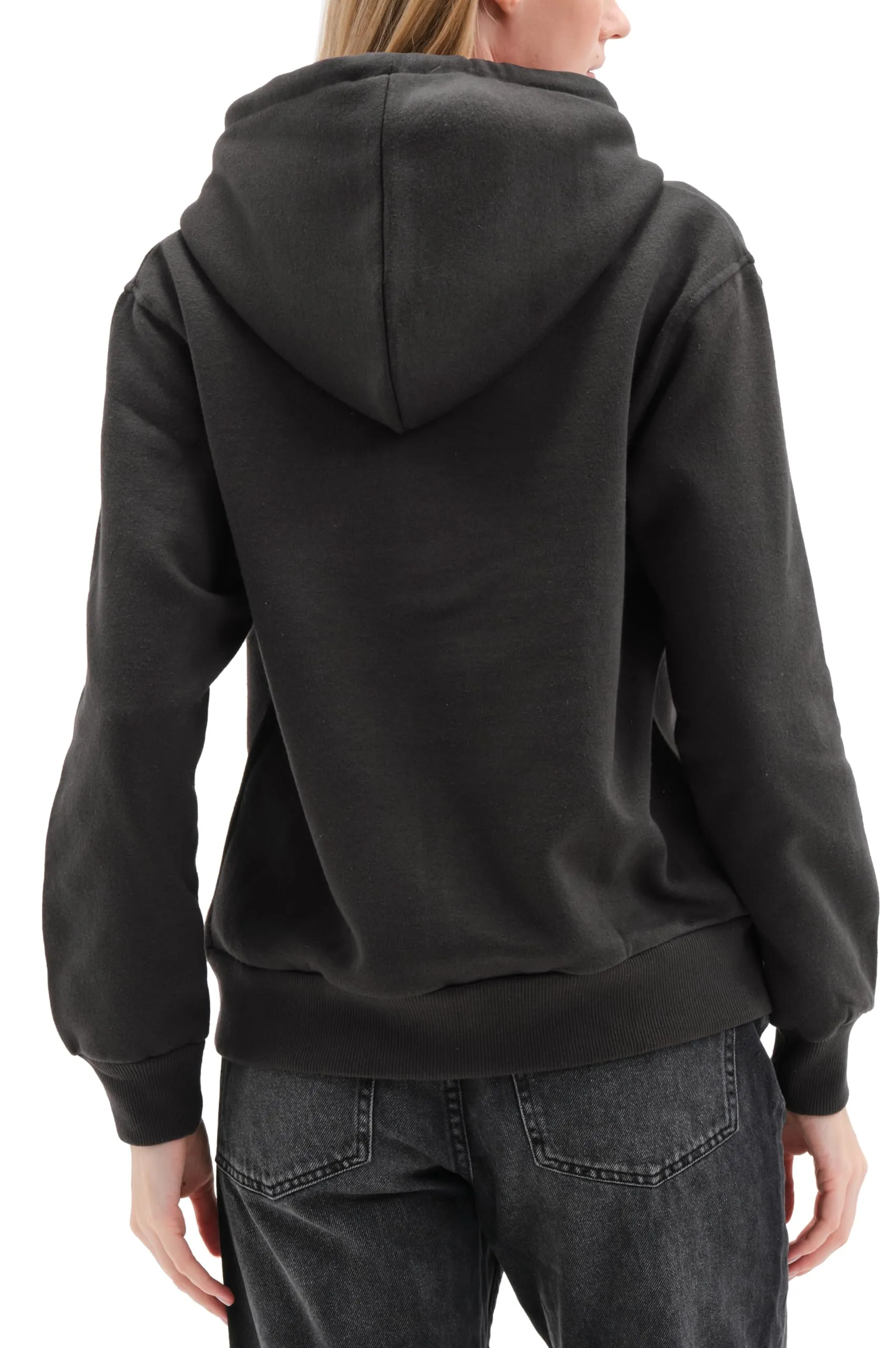 Smith & Solo Felpa da donna con cappuccio in cotone, slim fit - immagine 5