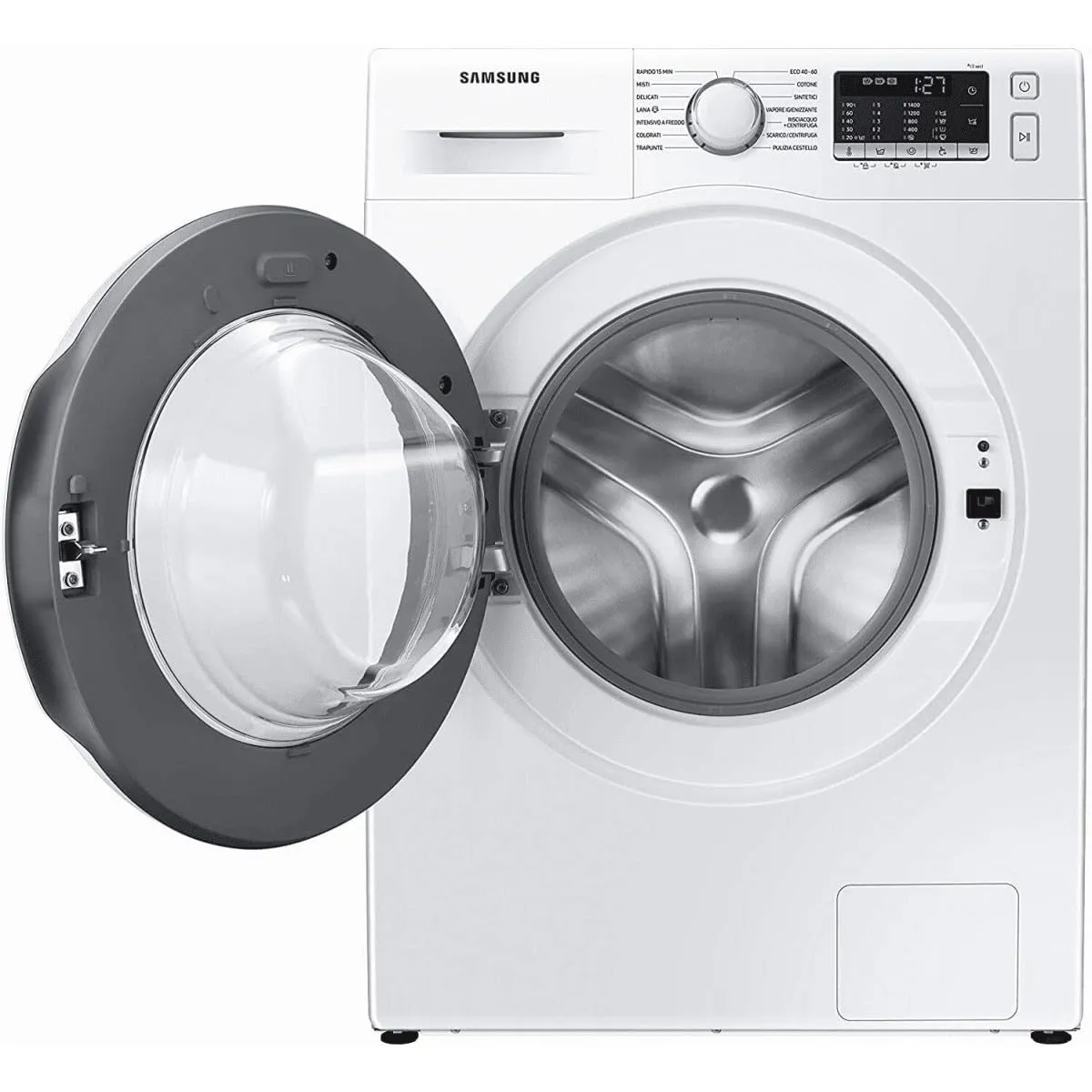 Samsung Crystal Clean WW90TA046TT/ET Lavatrice, 9 Kg, 1400 RPM, Ecobubble, Vapore, Carica Frontale - immagine 6