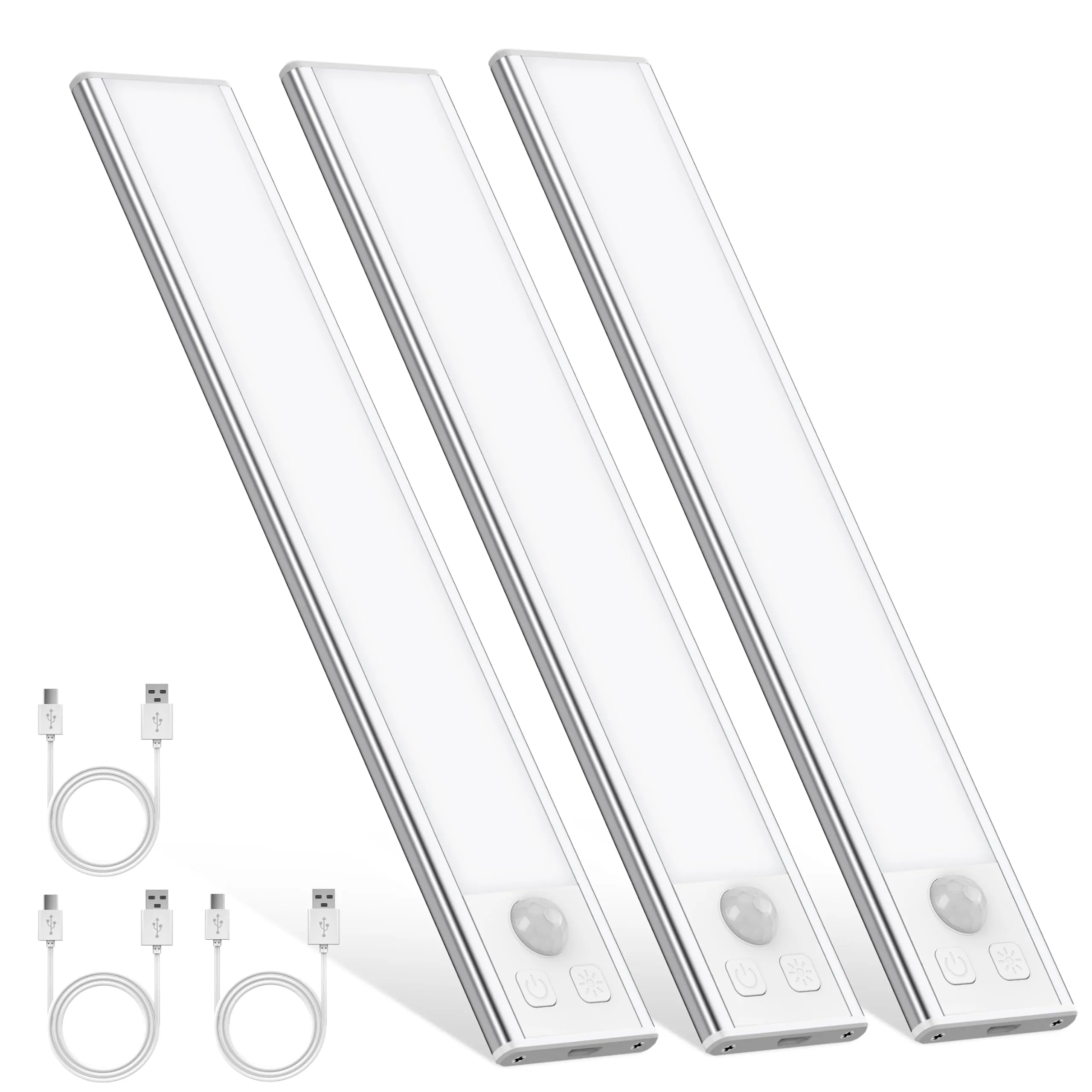 OUILA Luce Armadio LED con Sensore di Movimento, Sottopensile Cucina, 20.5cm, 3Pcs - immagine 1