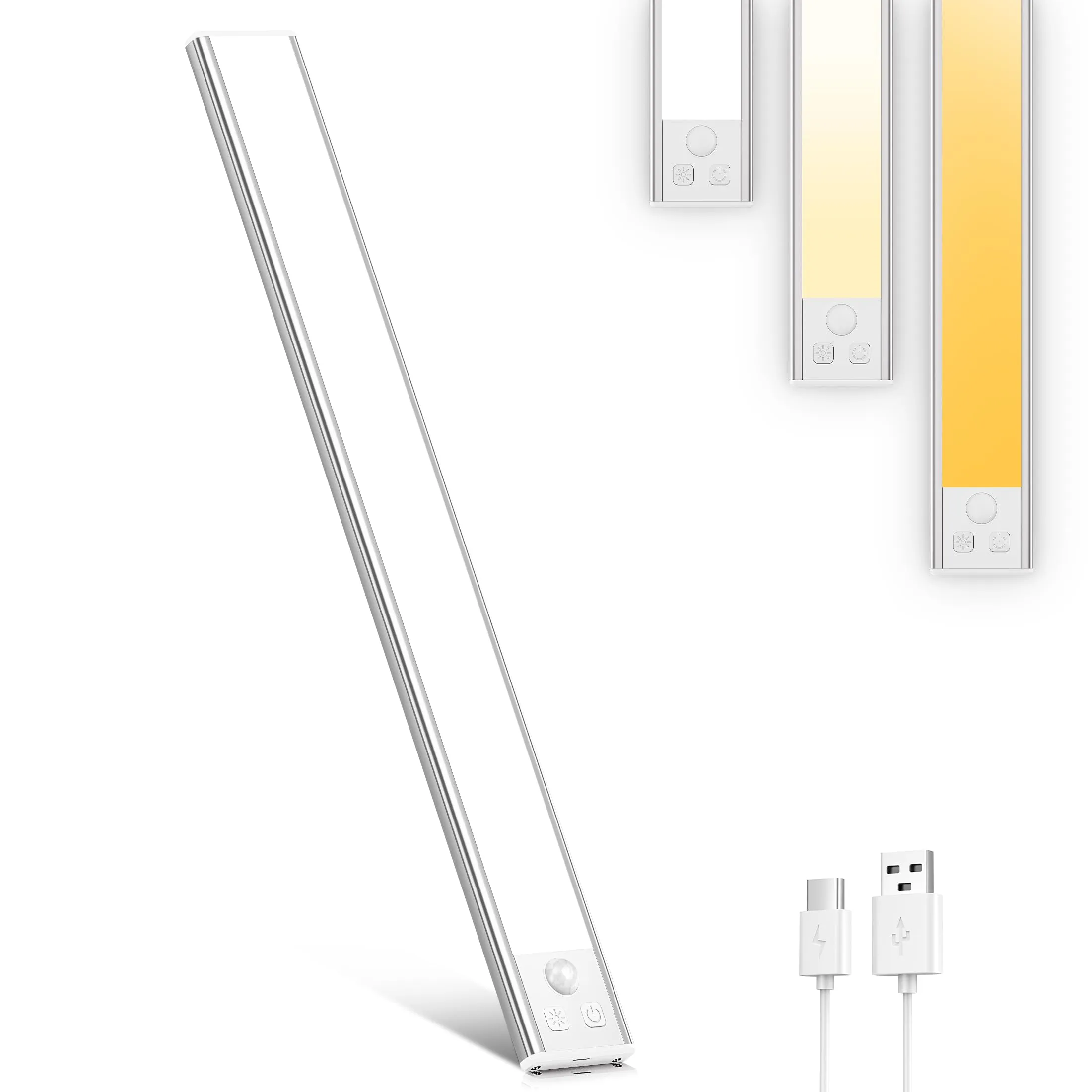 OUILA Luce Armadio LED con Sensore di Movimento, Sottopensile Ricaricabile USB-C, 41cm, GLS-C018 - immagine 1