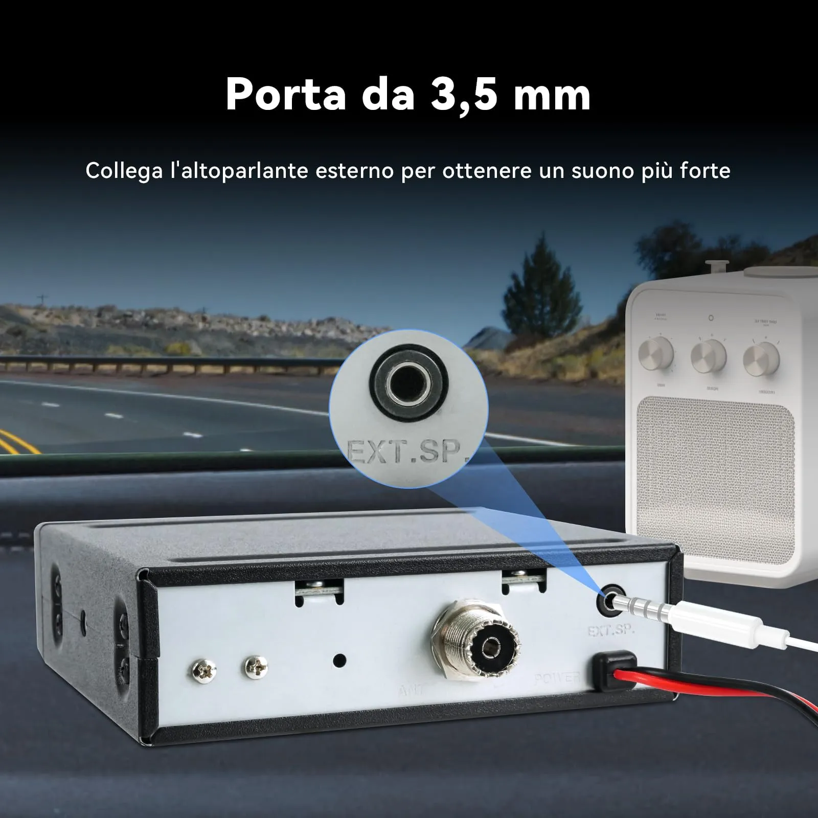 Retevis MB63 CB Radio, AM/FM 40 Channels with PA Function - immagine 8