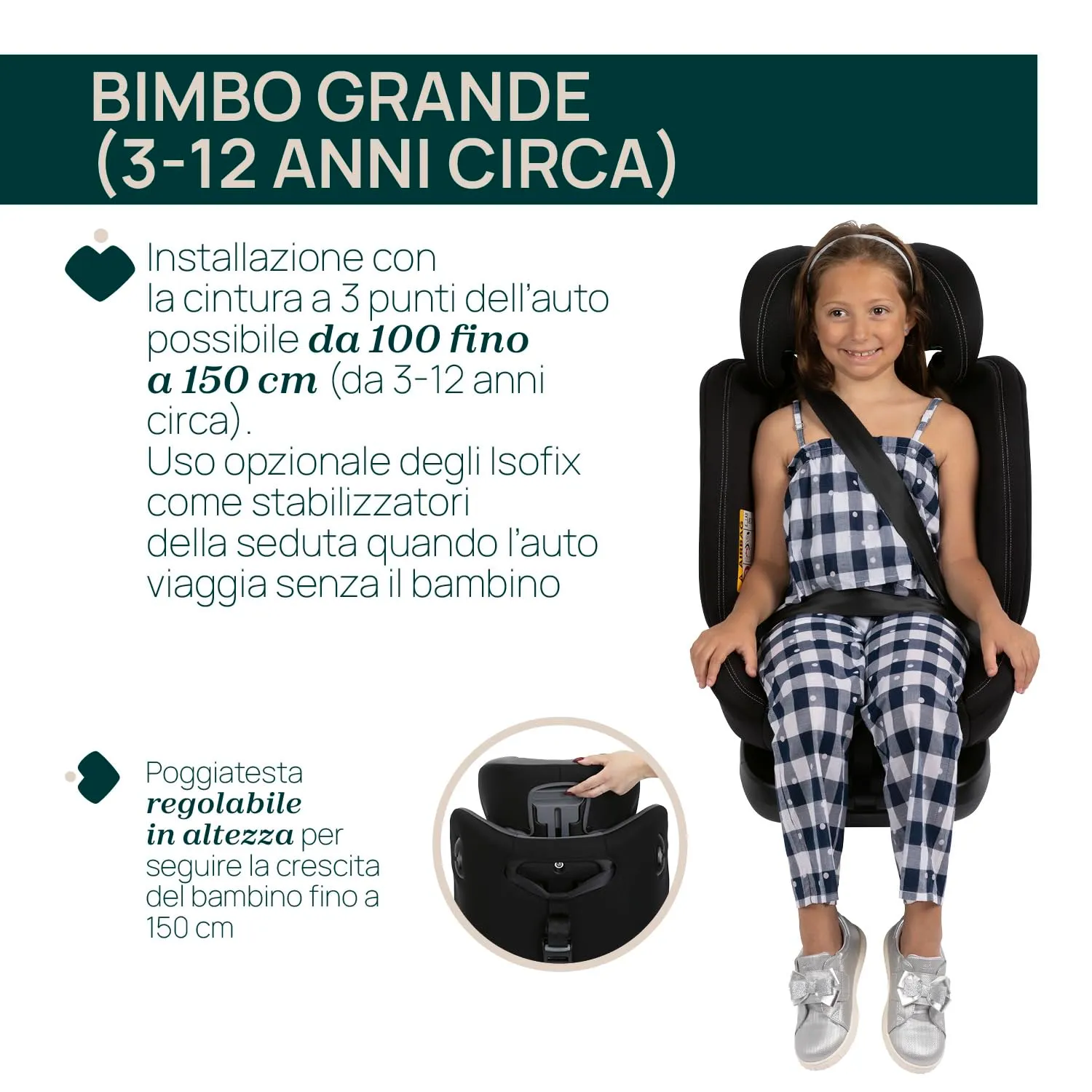 Chicco Unico Evo I-Size Seggiolino Auto 0-36 kg, ECE R129/03, Isofix Girevole a 360° e Reclinabile, Gruppo 0+/1/2/3 (0-12 anni) - immagine 8