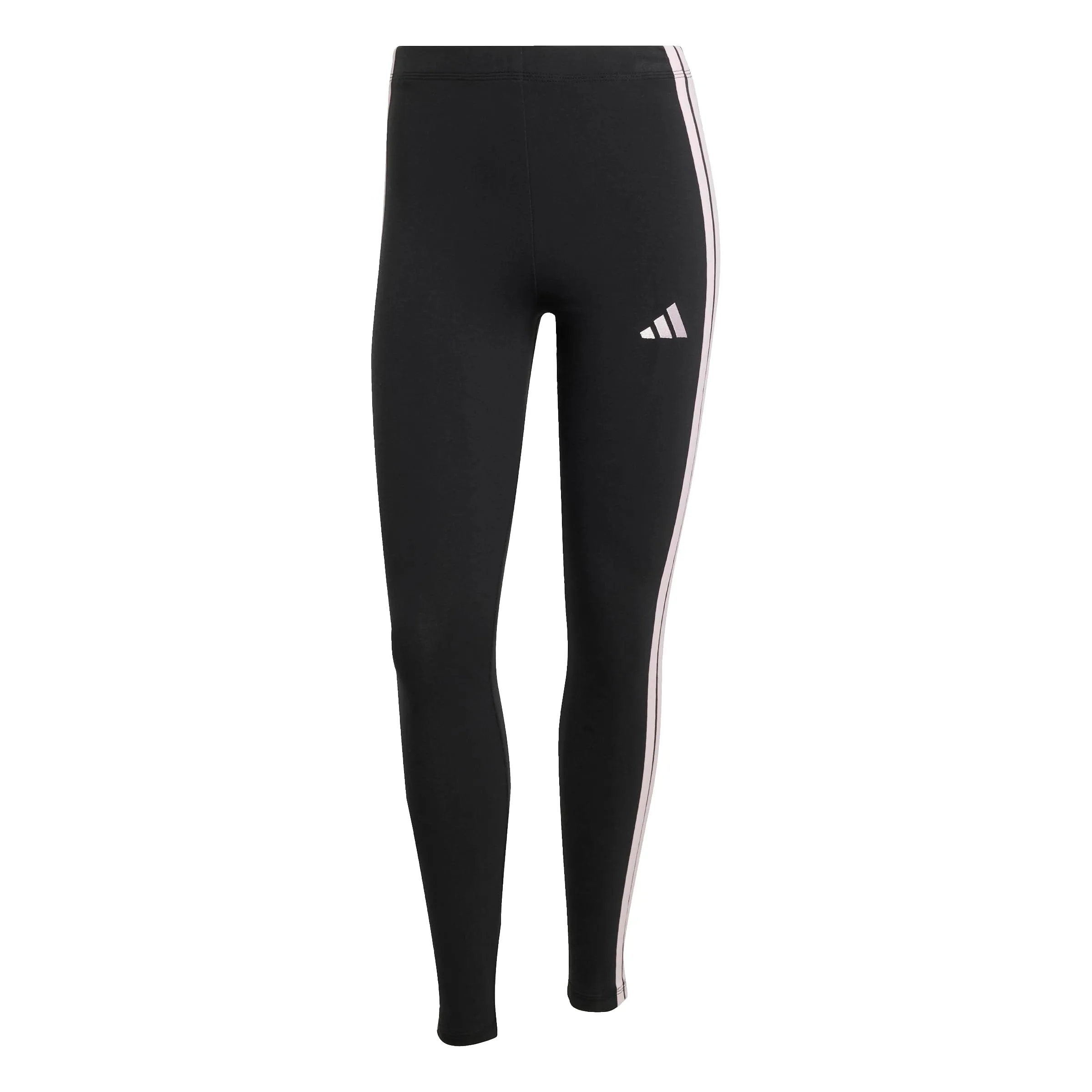adidas Essentials 3-Stripes Cotton Leggings, Black/Clear Pink, XL - immagine 1