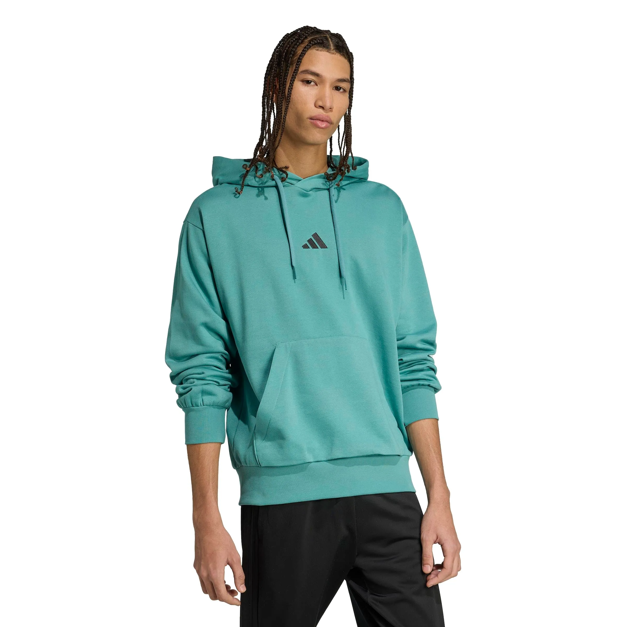 Adidas Essentials Feelcozy Fleece Hoodie - Preloved Teal, XL - immagine 6