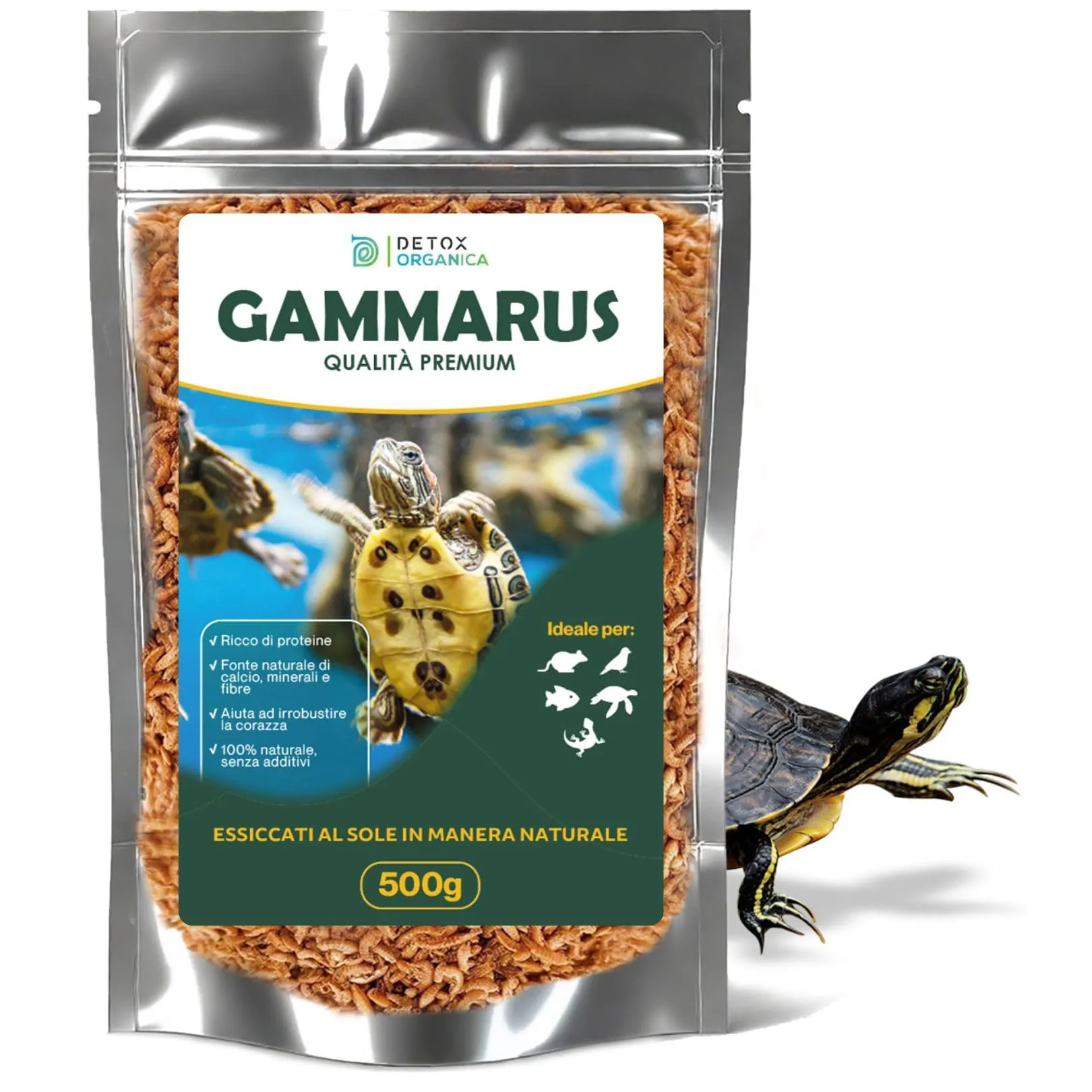 Detox Organica Gammarus per Tartarughe d'Acqua, 500g - immagine 7