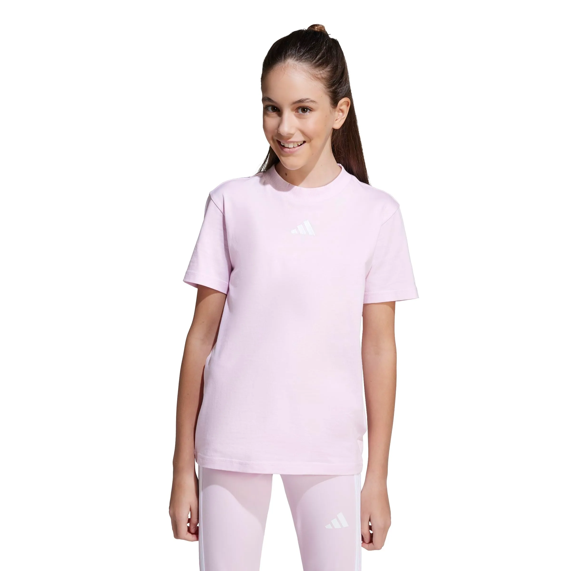 adidas Essentials Shirt - Clear Pink/White, 11-12 Years - immagine 4