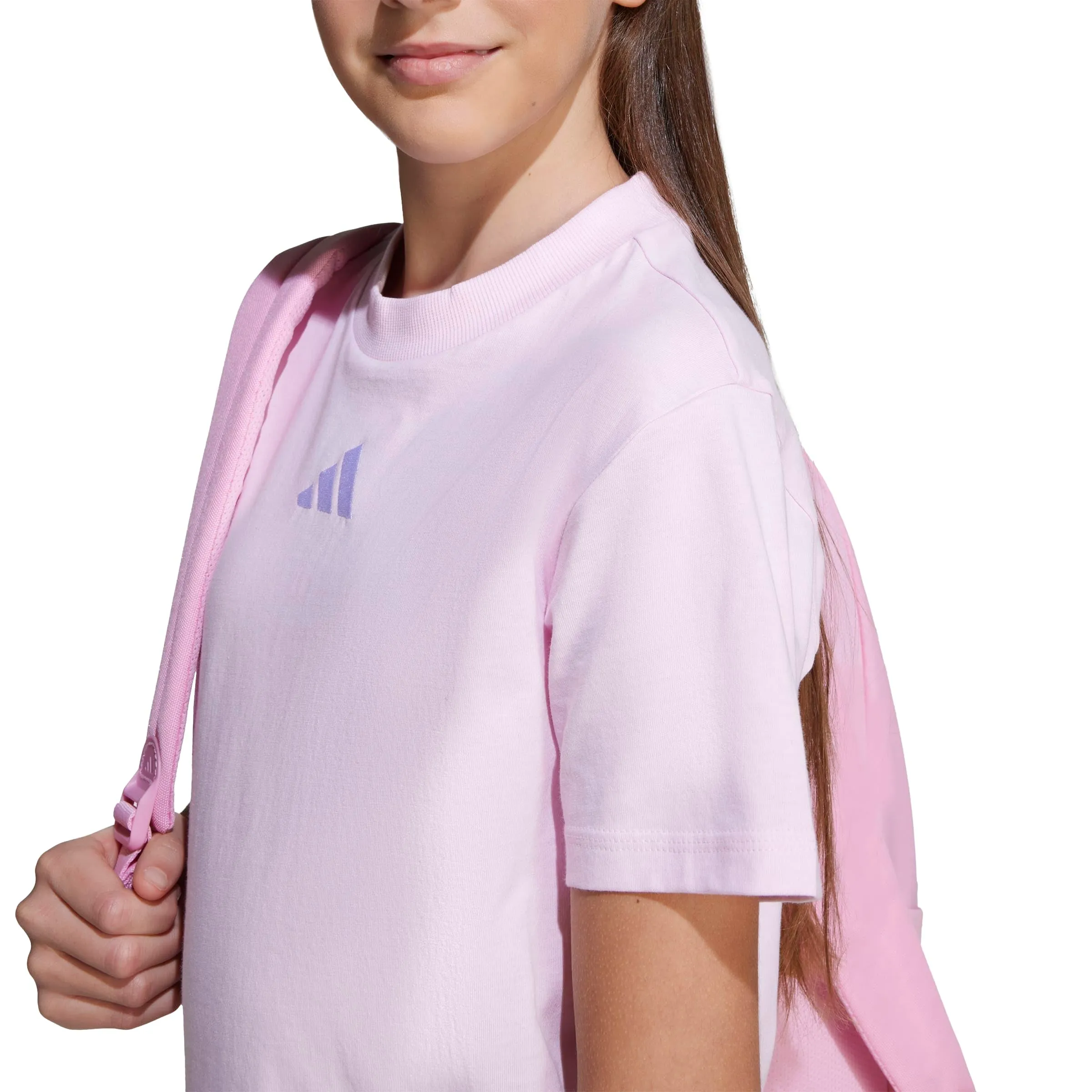 adidas Essentials Shirt - Clear Pink/White, 11-12 Years - immagine 6