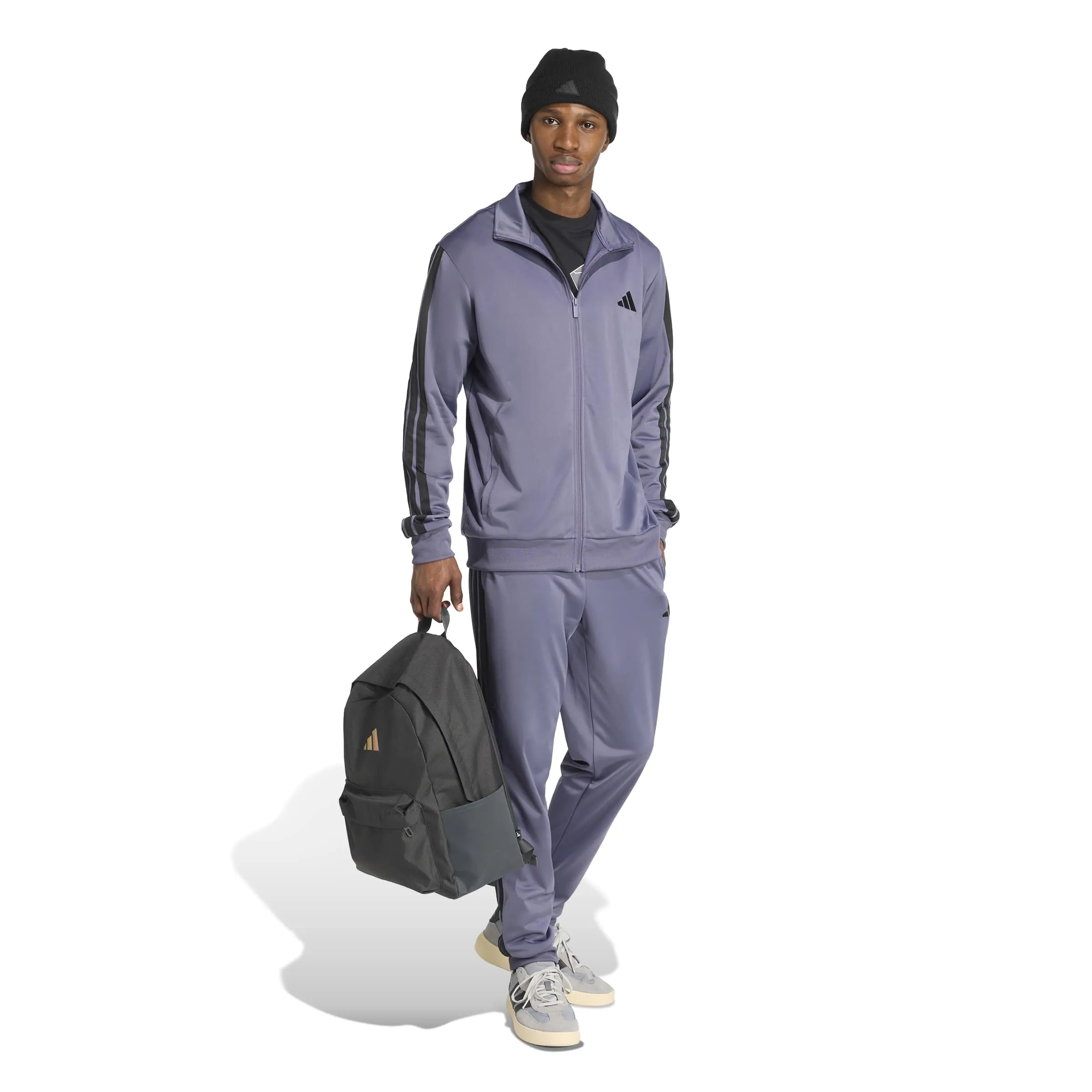 adidas Sportswear Basic 3 Stripes Tricot Tracksuit - Preloved Violet, M - immagine 5
