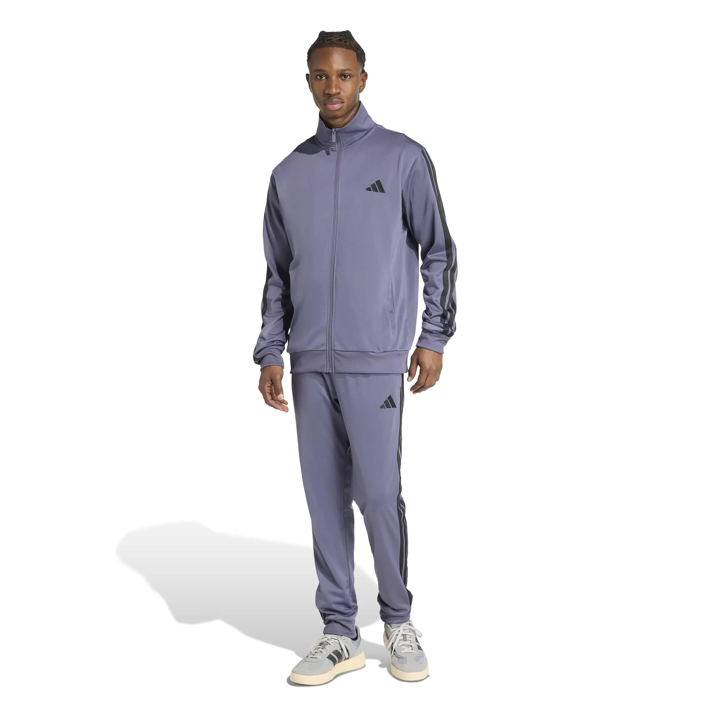 adidas Sportswear Basic 3 Stripes Tricot Tracksuit, Preloved Violet, S - immagine 3