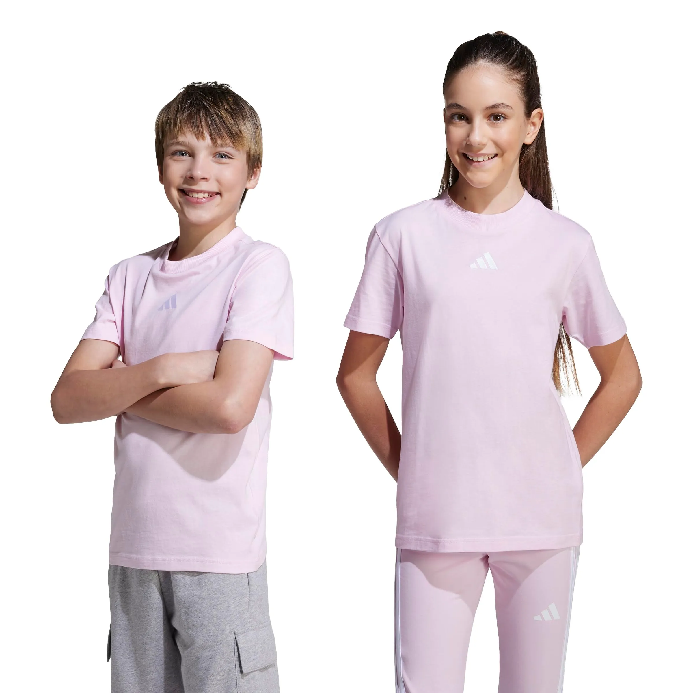 adidas Essentials Shirt - Clear Pink/White, 13-14 Years - immagine 8