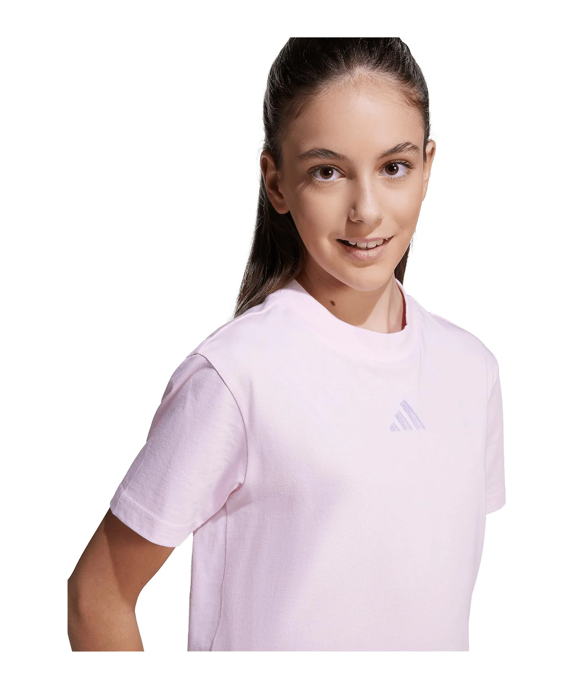 adidas Essentials Shirt - Clear Pink/White, 9-10 Years - immagine 3