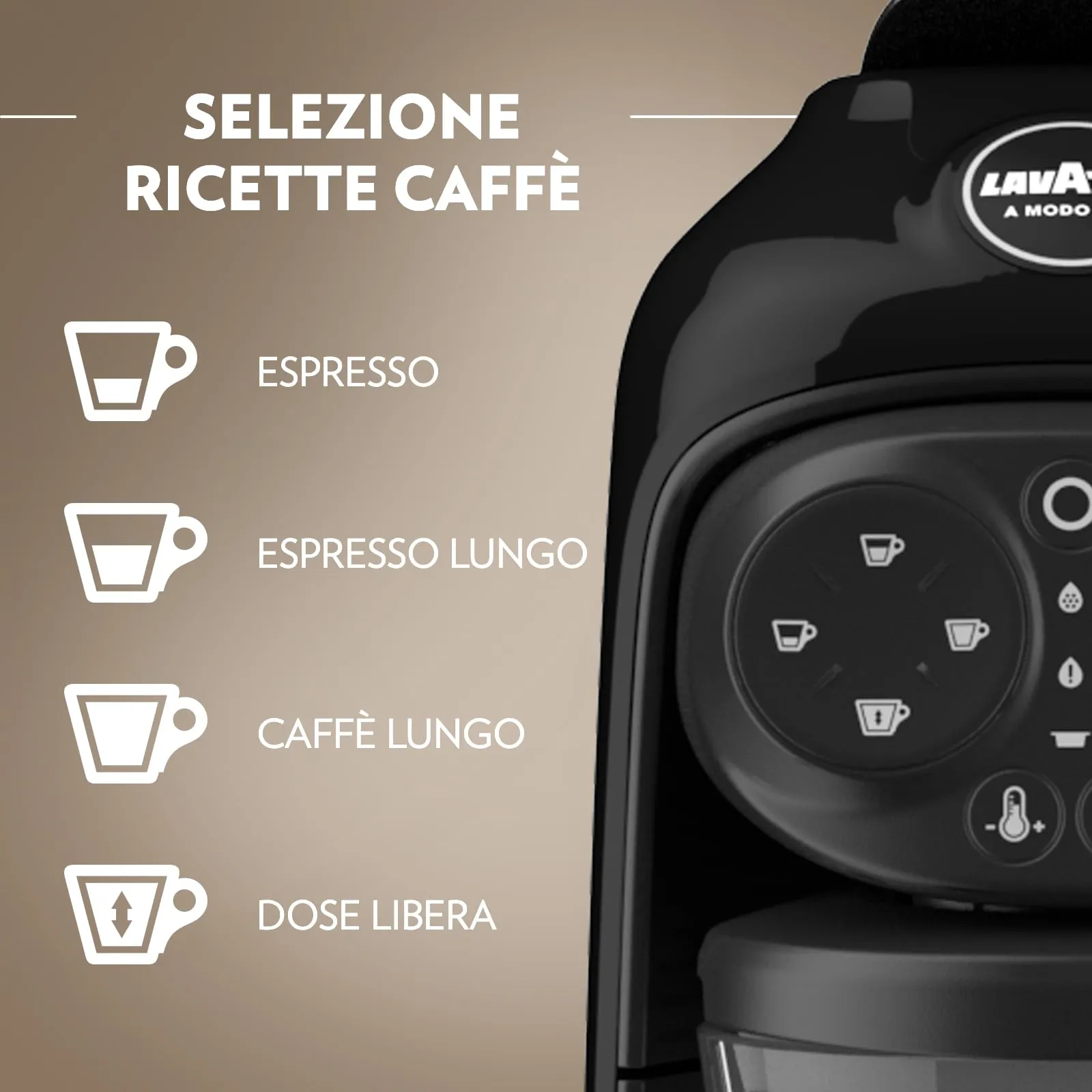 Lavazza A Modo Mio Deséa Macchina per Caffè Black con 88 Capsule Crema e Gusto Assortite - immagine 2