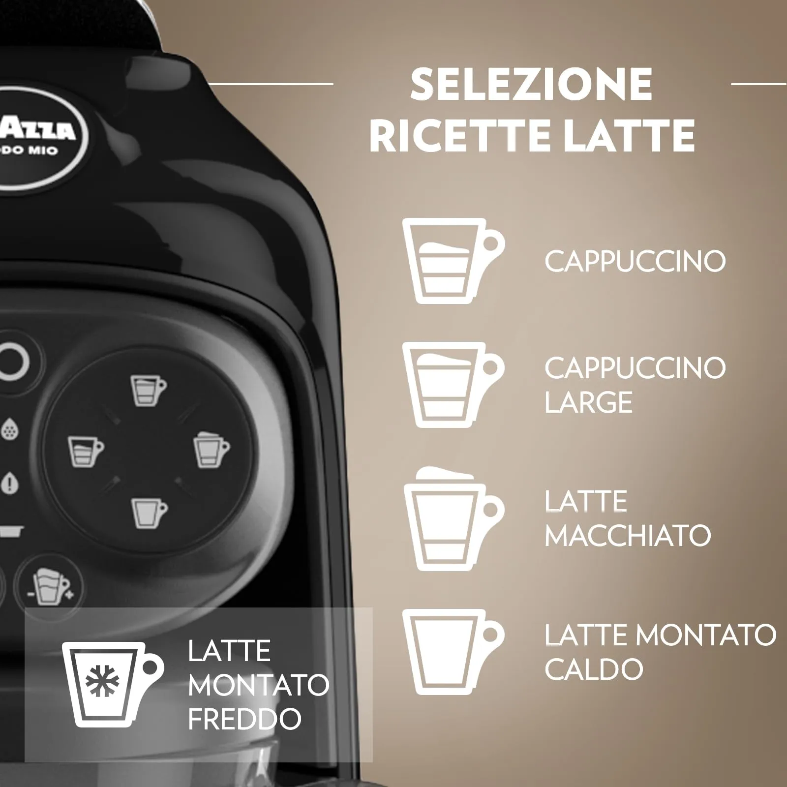 Lavazza A Modo Mio Deséa Macchina per Caffè Black con 88 Capsule Crema e Gusto Assortite - immagine 3