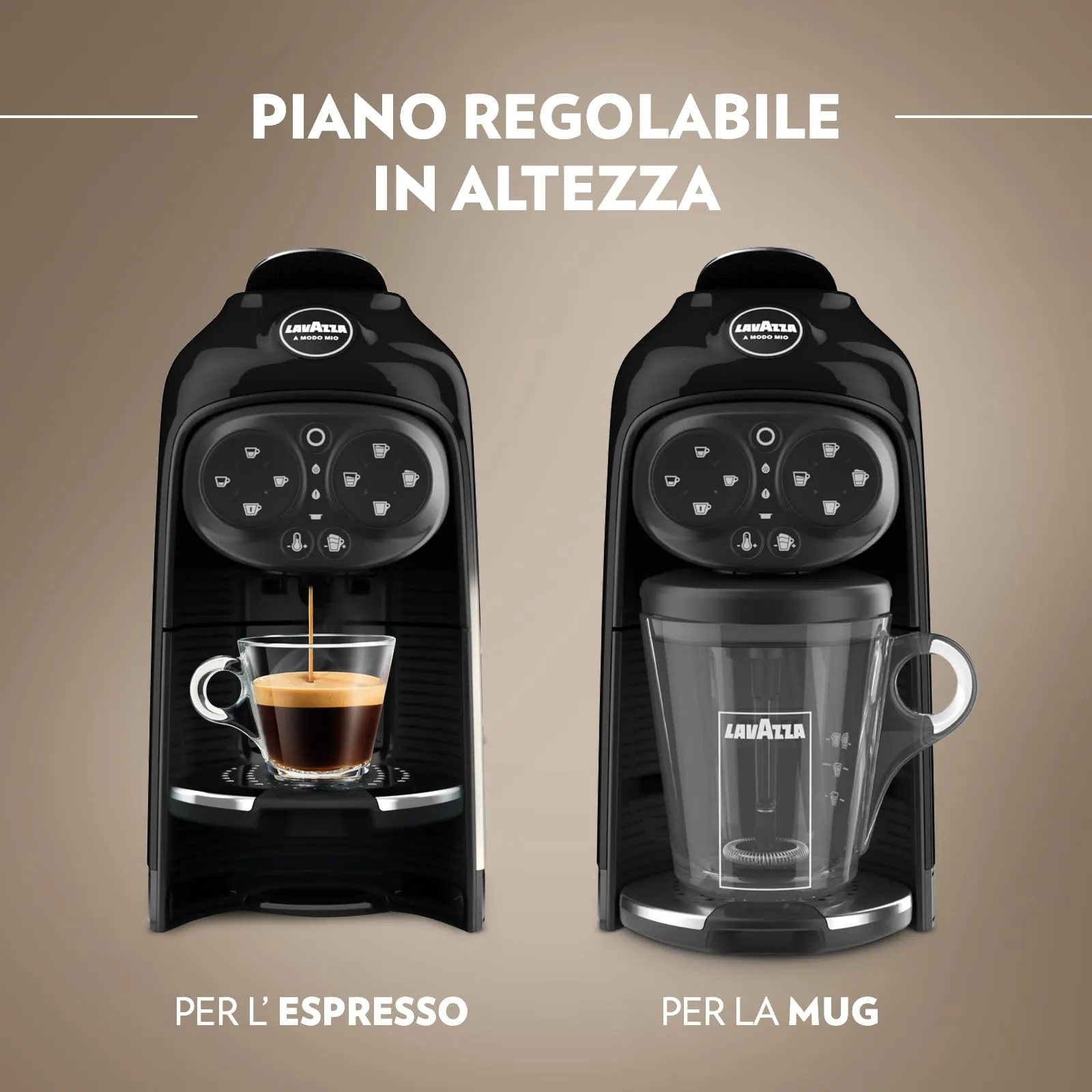 Lavazza A Modo Mio Deséa Macchina per Caffè Black con 88 Capsule Crema e Gusto Assortite - immagine 4