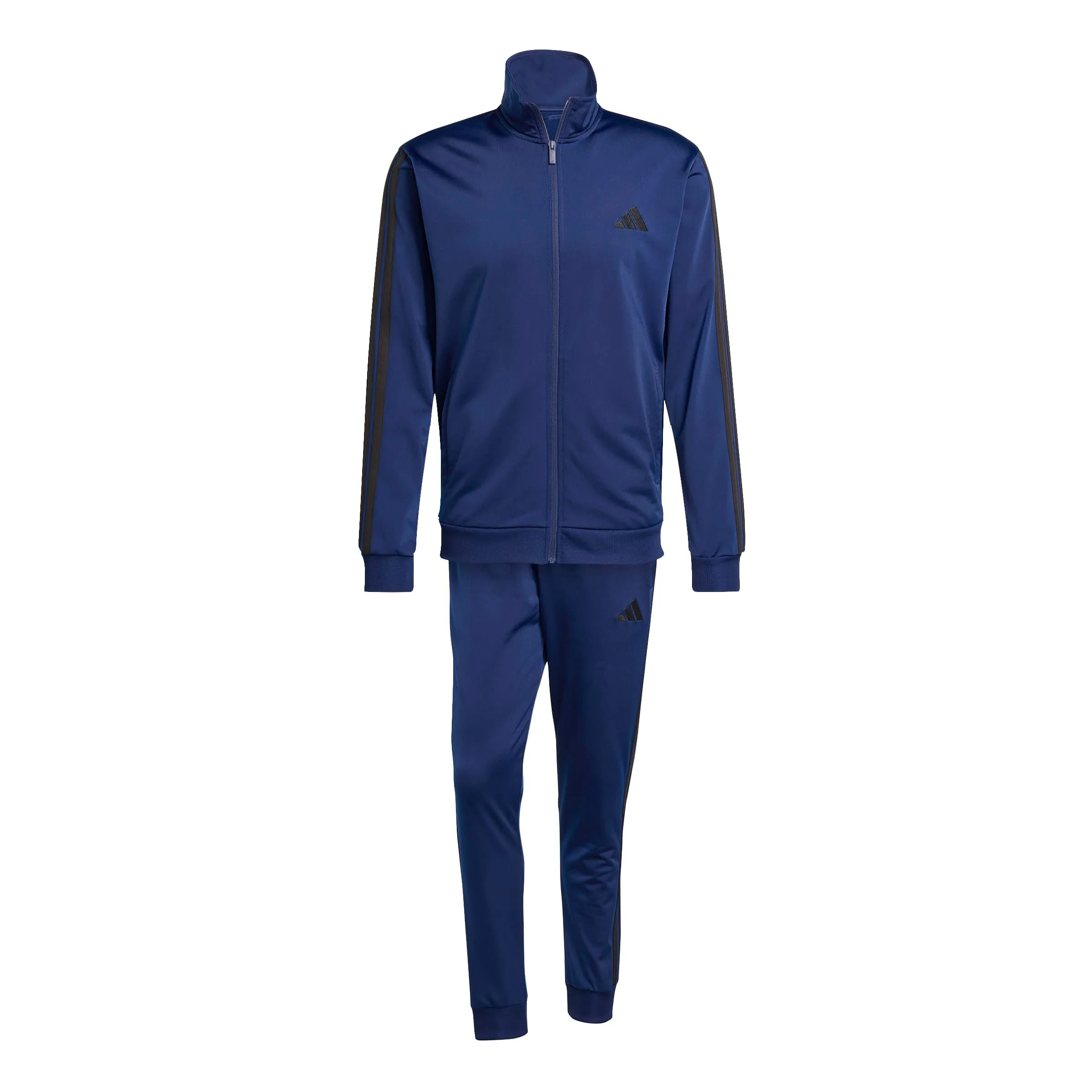 adidas Sportswear Basic 3 Stripes Tricot Tracksuit, Dark Blue/Black, S - immagine 1