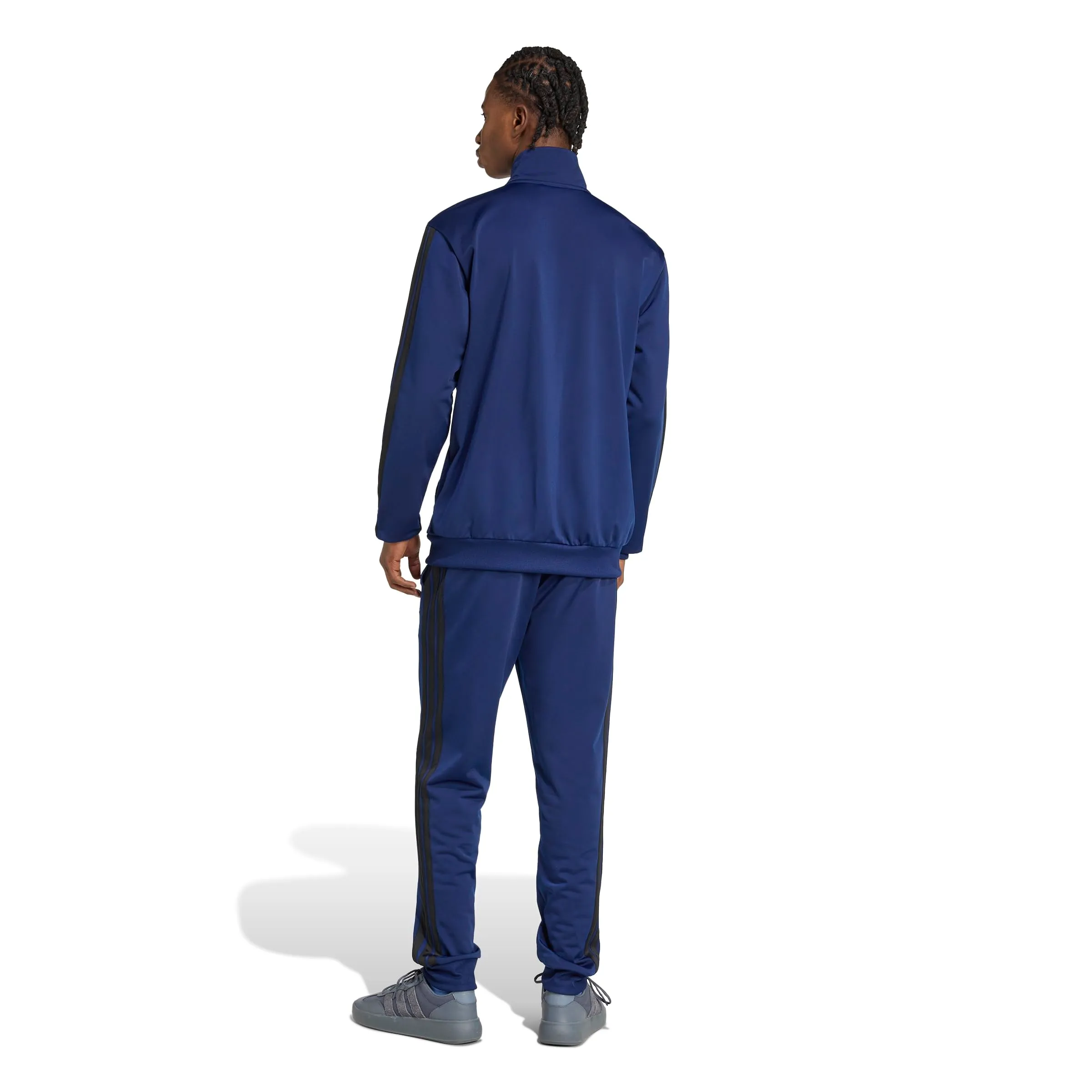 adidas Sportswear Basic 3 Stripes Tricot Tracksuit, Dark Blue/Black, S - immagine 2