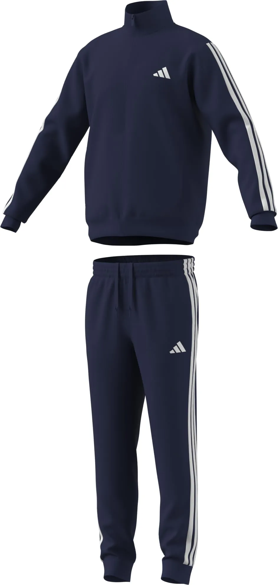 adidas Sportswear Basic 3 Stripes Tricot Tracksuit, Dark Blue/Black, S - immagine 5