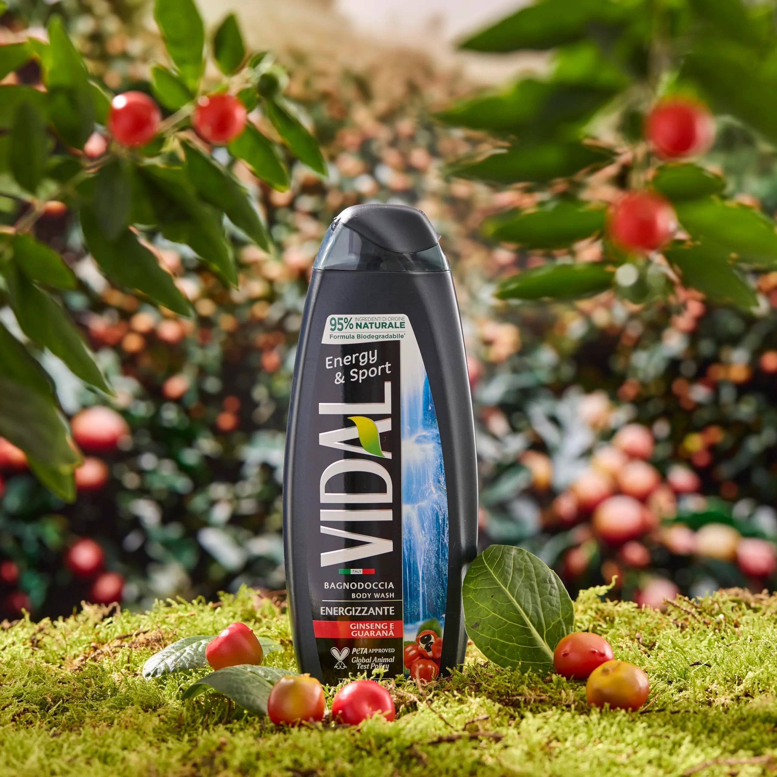 Vidal Docciaschiuma Energy & Sport con Ginseng e Guaranà, 250ml - immagine 4