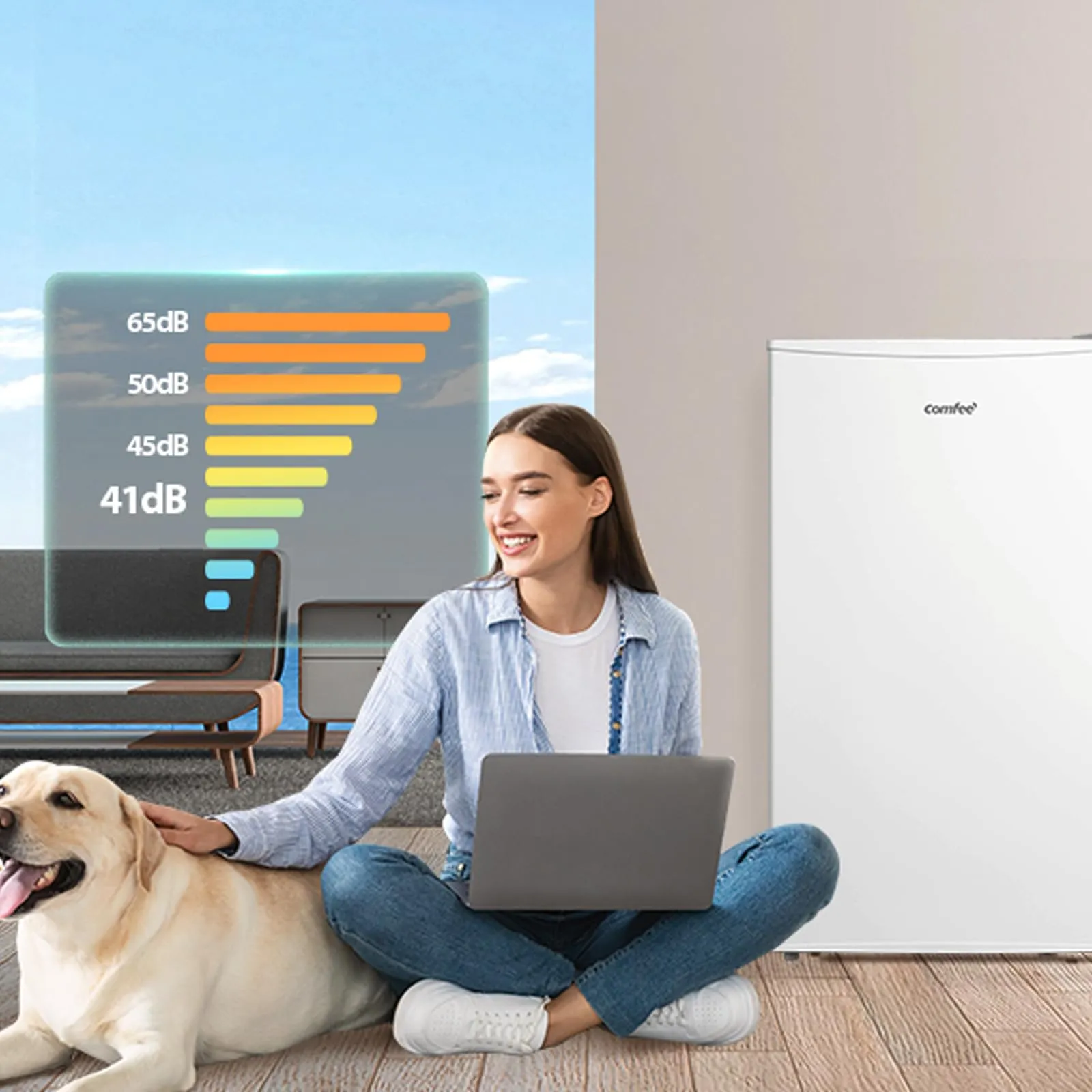COMFEE' Congelatore a Cassetti 60L RCU60WH2(E), Bianco - immagine 8