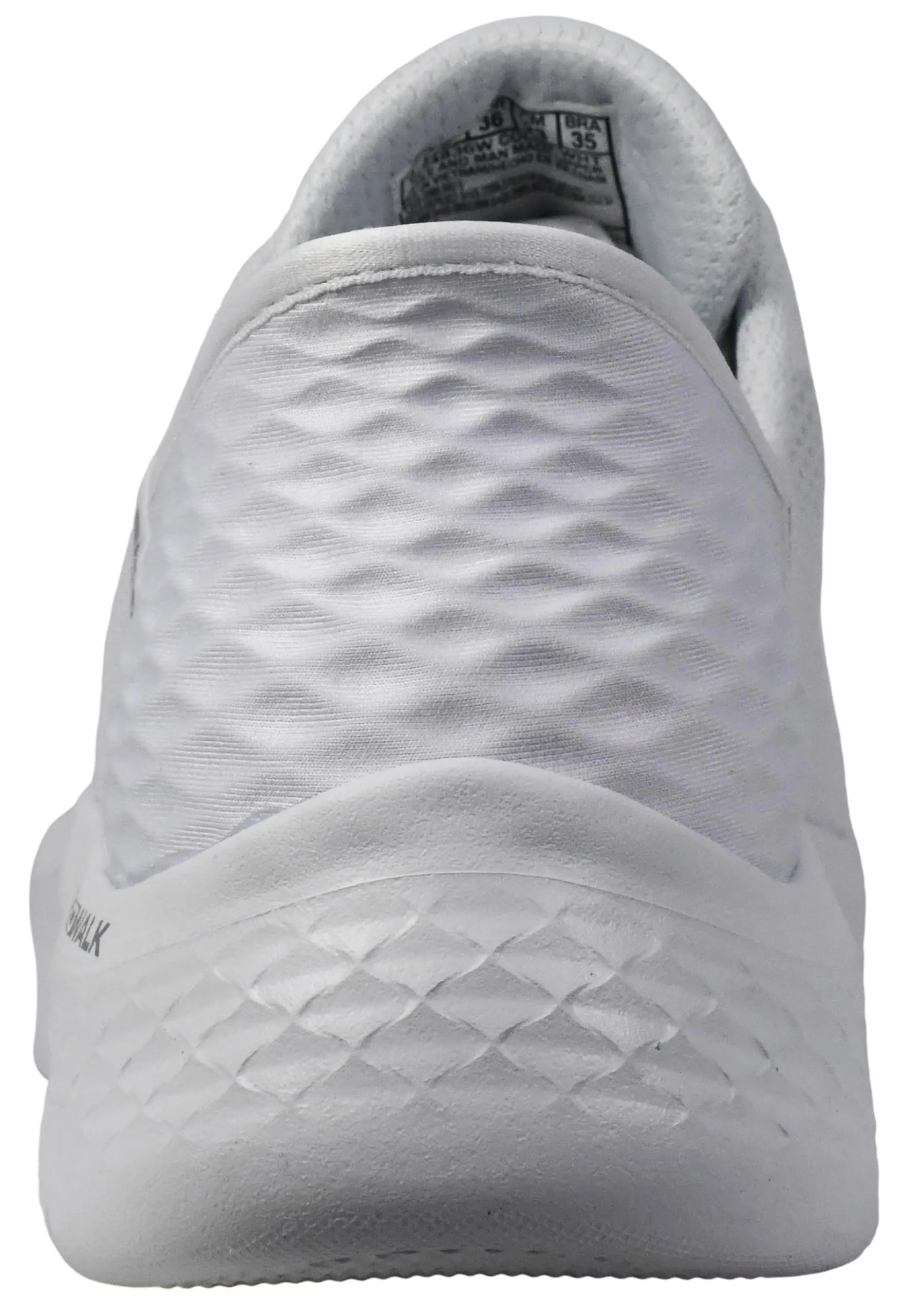 Skechers Women's Low-Top Sneakers, Bianco, 7.5 Wide, Slip-ins, Air-Cooled Memory Foam, Ultra Go - immagine 4