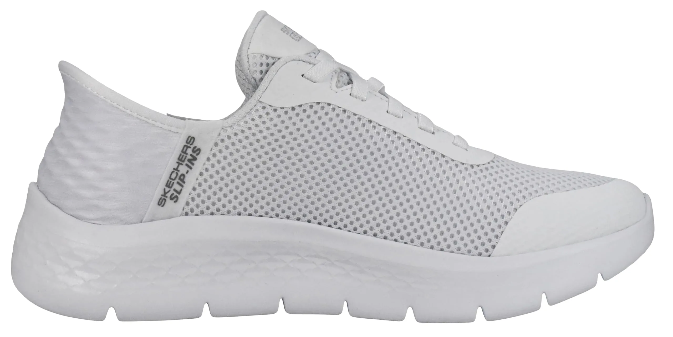 Skechers Women's Low-Top Sneakers, Bianco, 7.5 Wide, Slip-ins, Air-Cooled Memory Foam, Ultra Go - immagine 6