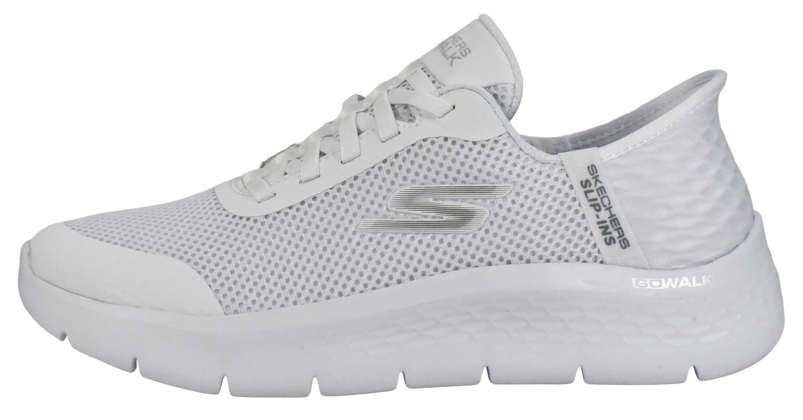 Skechers Women's Low-Top Sneakers, Bianco, 7.5 Wide, Slip-ins, Air-Cooled Memory Foam, Ultra Go - immagine 7