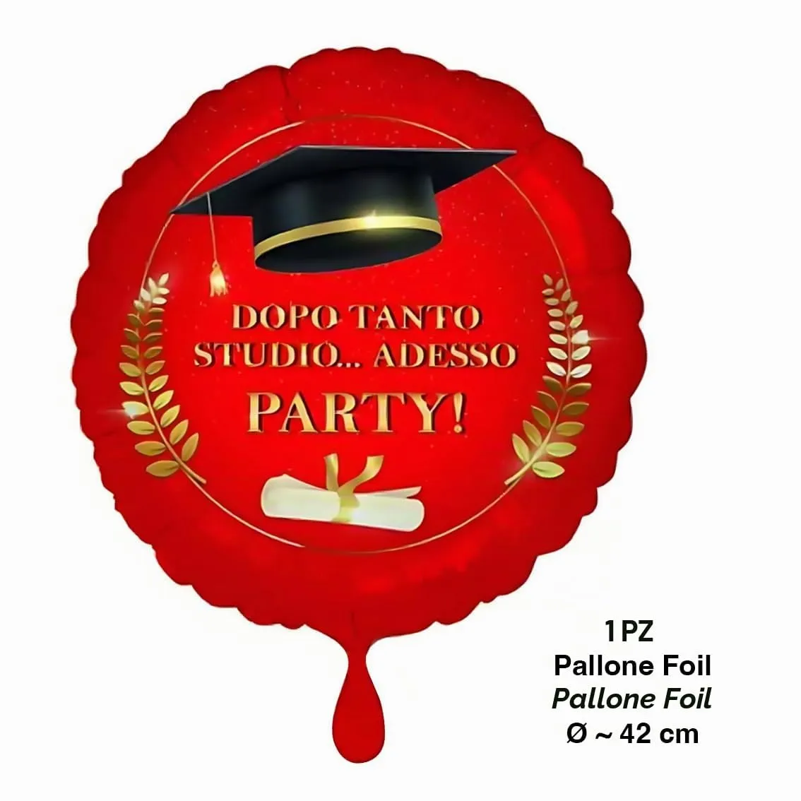 Decoraparty Kit Stoviglie di Laurea per 8 Persone, 8 Piatti, 8 Bicchieri, 20 Tovaglioli, 1 Palloncino (37 pz) - immagine 3