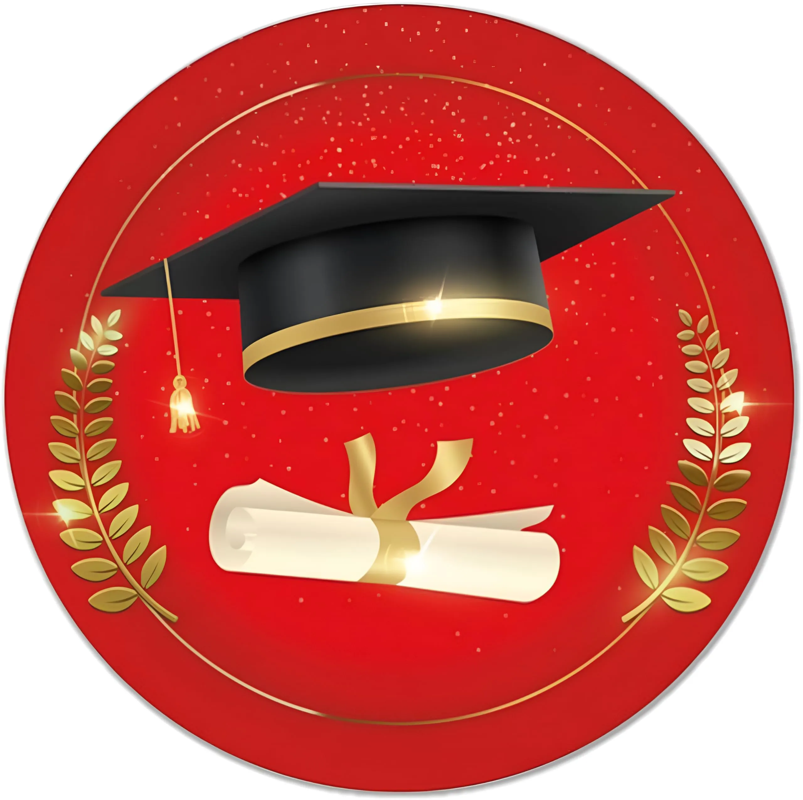 Decoraparty Kit Stoviglie di Laurea per 8 Persone, 8 Piatti, 8 Bicchieri, 20 Tovaglioli, 1 Palloncino (37 pz) - immagine 5