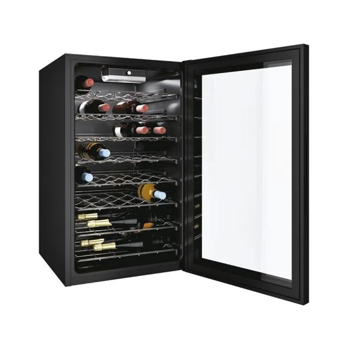 Candy DiVino CWC 150 EM/NF Cantina Vino, 41 bottiglie, 39 dB, App hOn, Tecnologia Vivino, Monozona, Nero, 84,5x49x55 cm - immagine 2