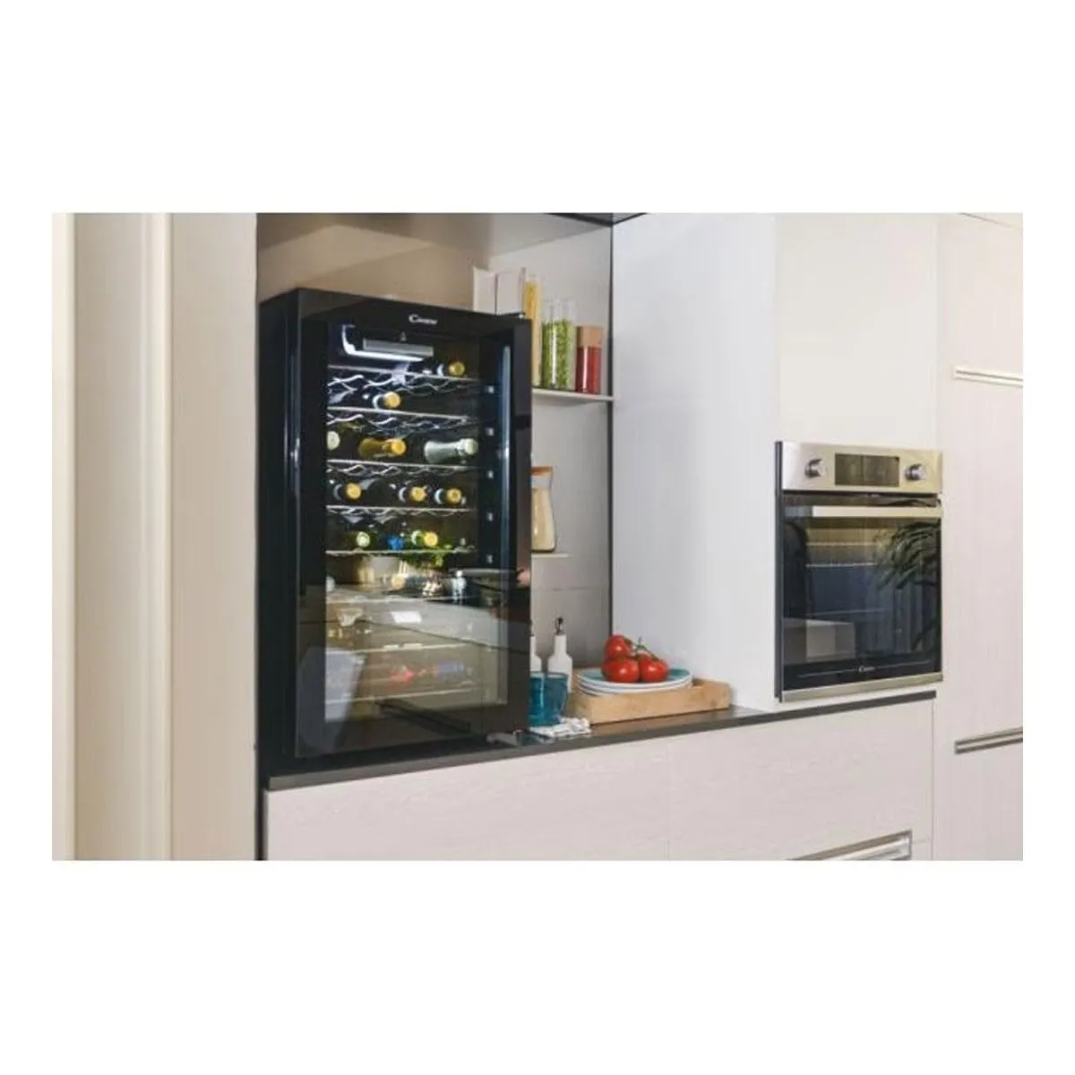 Candy DiVino CWC 150 EM/NF Cantina Vino, 41 bottiglie, 39 dB, App hOn, Tecnologia Vivino, Monozona, Nero, 84,5x49x55 cm - immagine 4