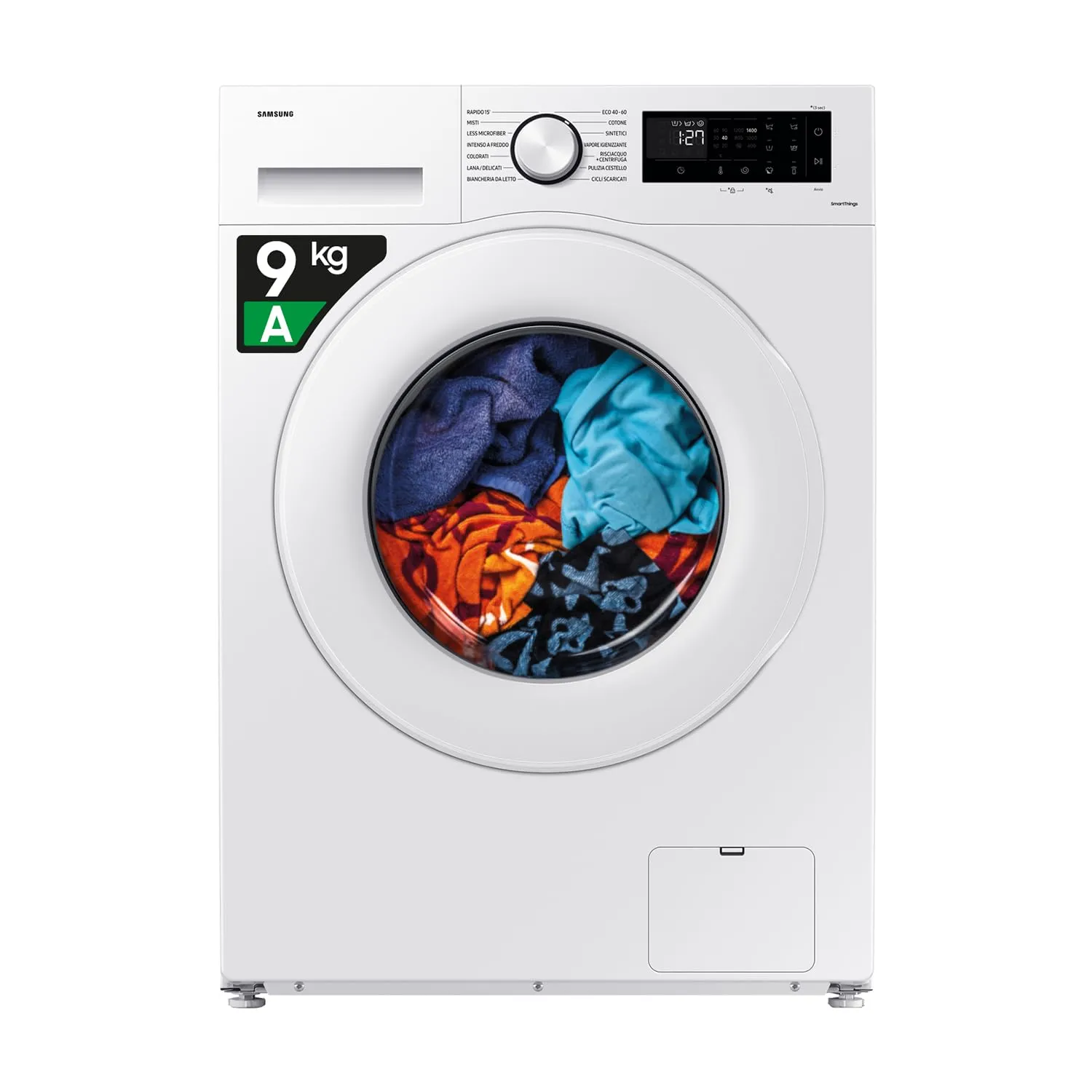 Samsung Crystal Clean WW90CGC04DTEET Lavatrice Libera Installazione, 9 kg, Wifi, Ecobubble, Vapore, Carica Frontale - immagine 1