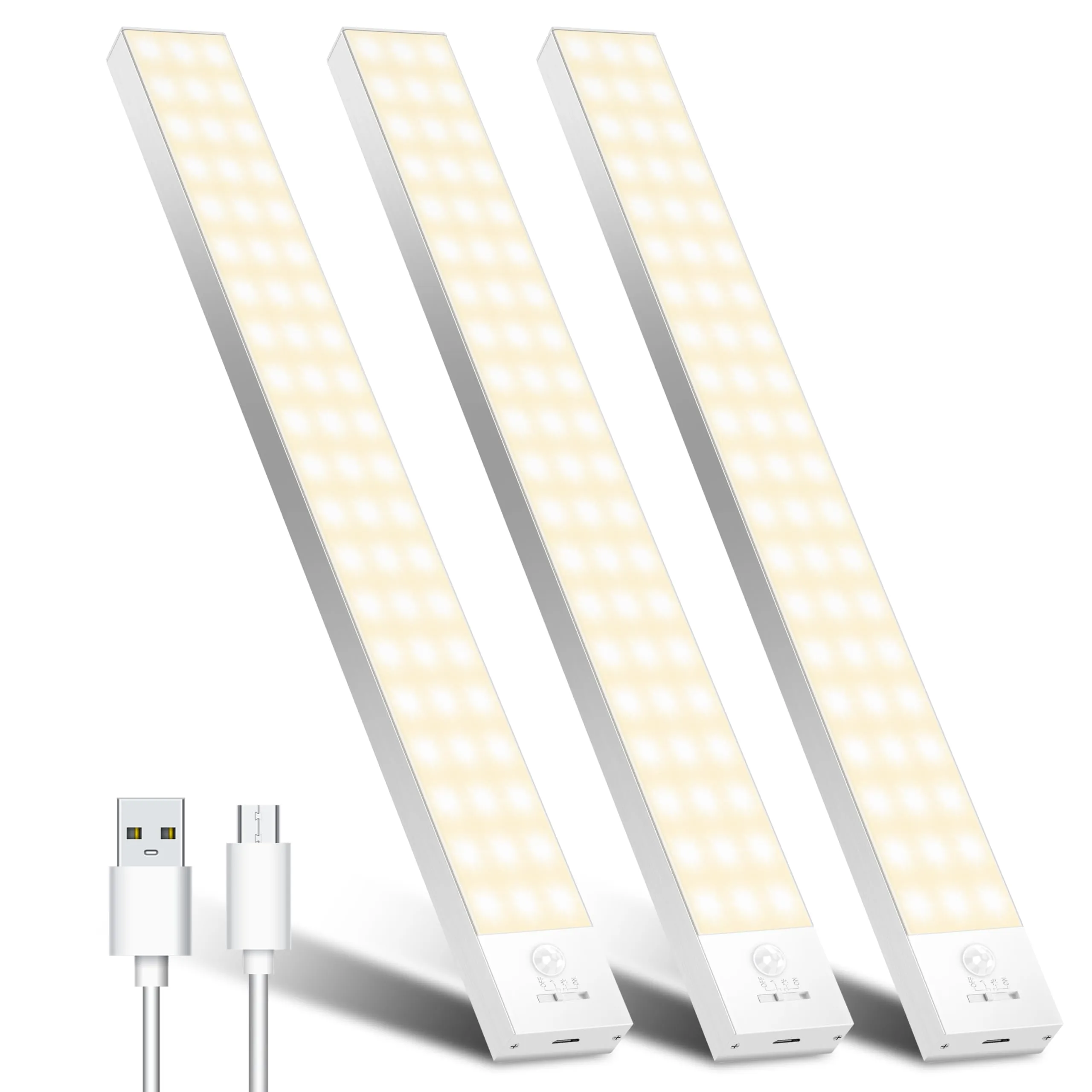 OUILA Luce Armadio LED con Sensore di Movimento, 32cm x 3 Pezzi, GLS-C004 - immagine 1