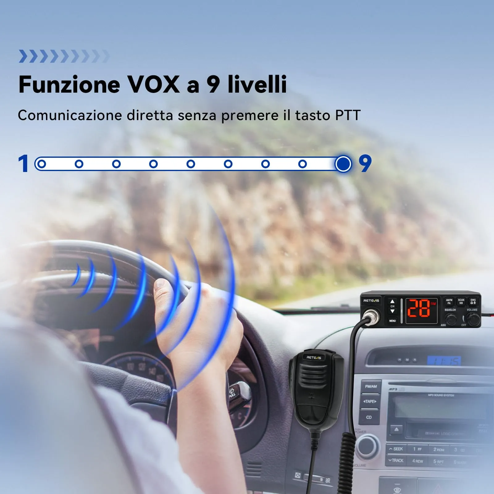 Retevis MB63A CB Radio, 40 Channel AM FM Kit for Trucks - immagine 8