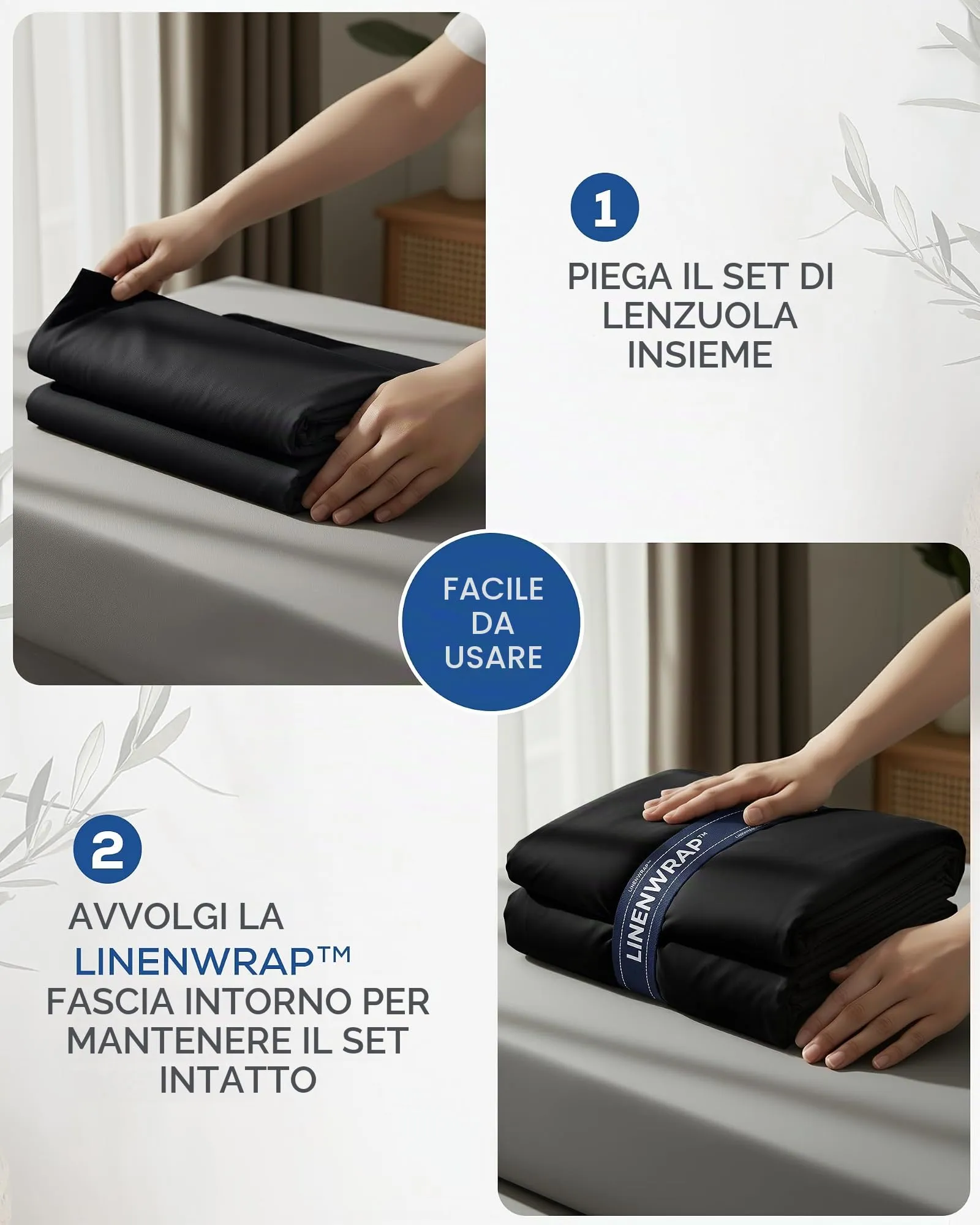 Utopia Bedding Set di lenzuola in microfibra spazzolata, 4 pezzi, tasca profonda 38,1 cm, Matrimoniale, Nero - immagine 5